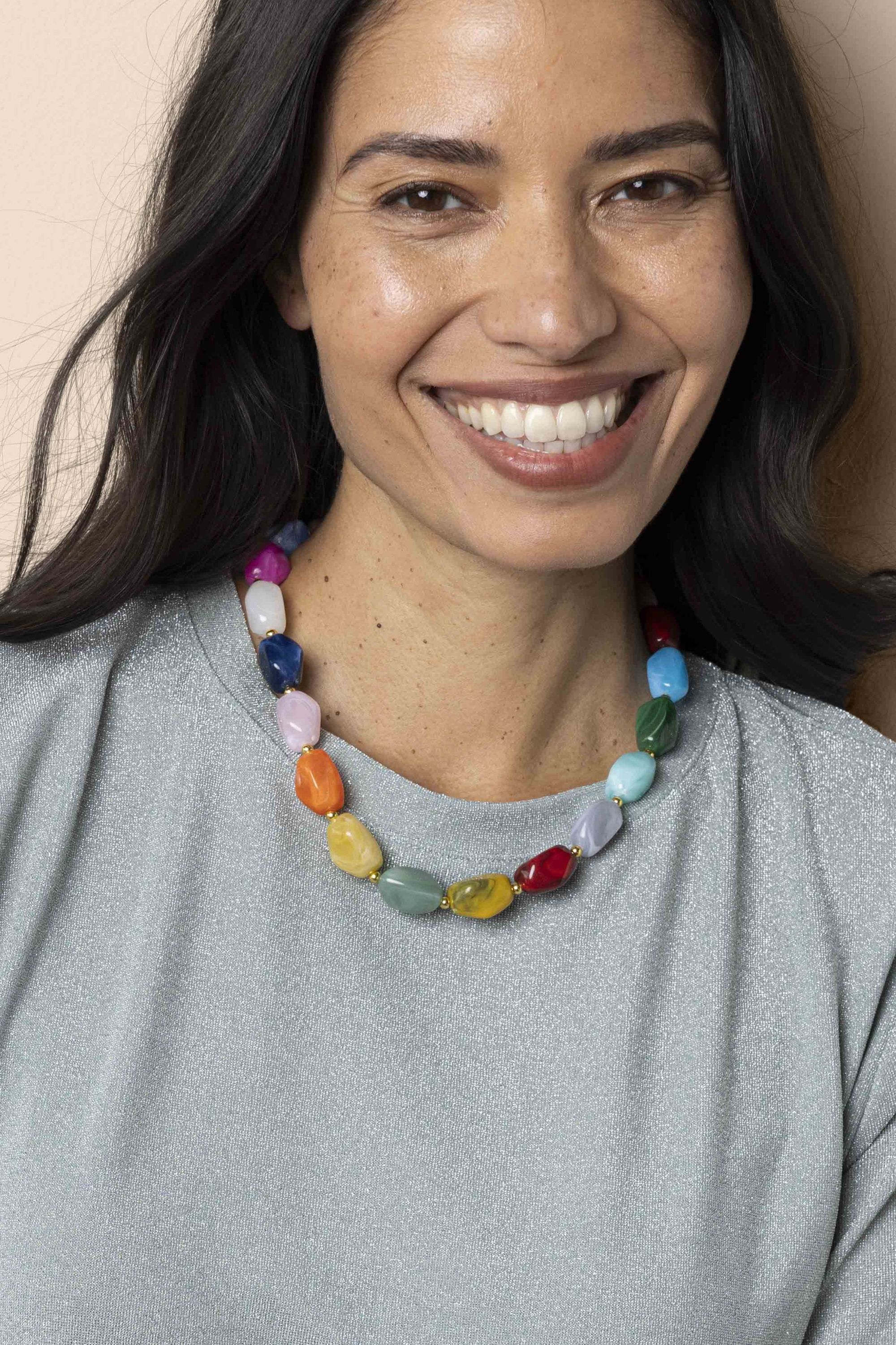 Norah Ketting met gekleurde kralen multicolor 218592-002-ONE