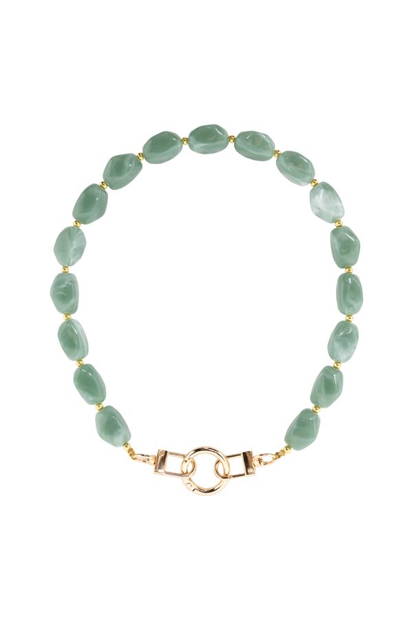 Norah Telefoonkoord met aquakleurige kralen aqua 218592-476-ONE