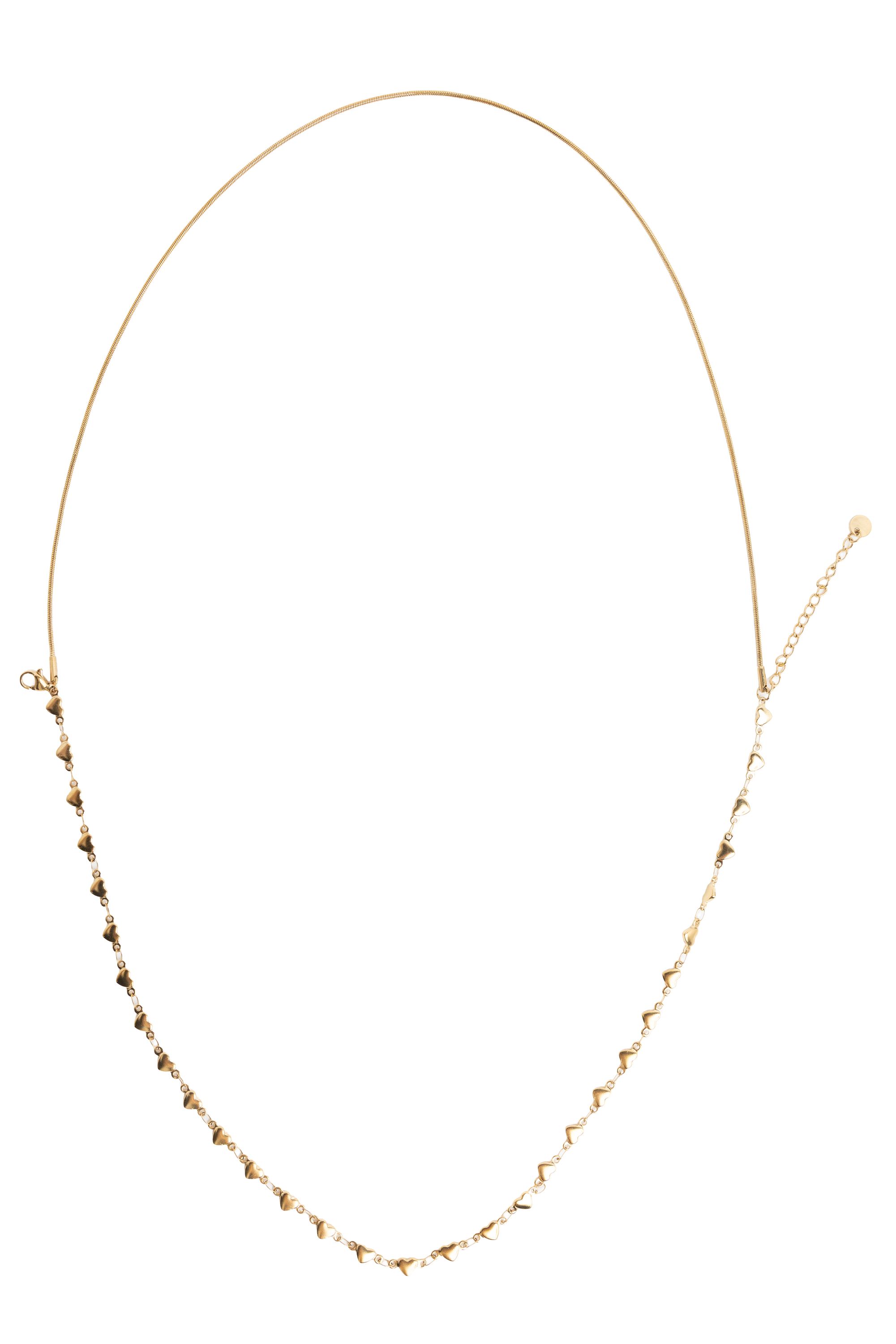 Norah Goudkleurige dubbele ketting met hartjes gold 218593-199-ONE