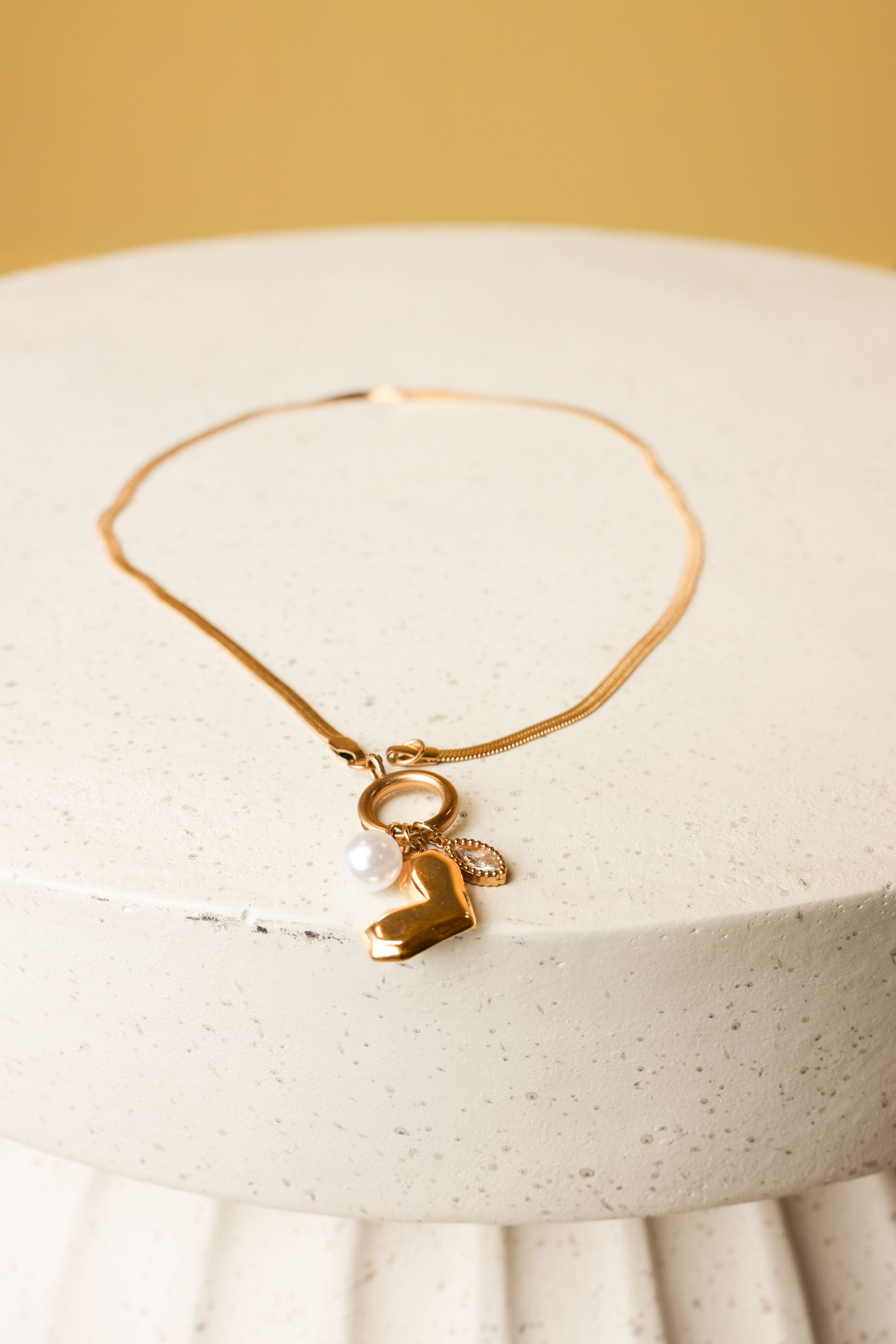 Norah Goudkleurige ketting met hart gold 218603-199-ONE