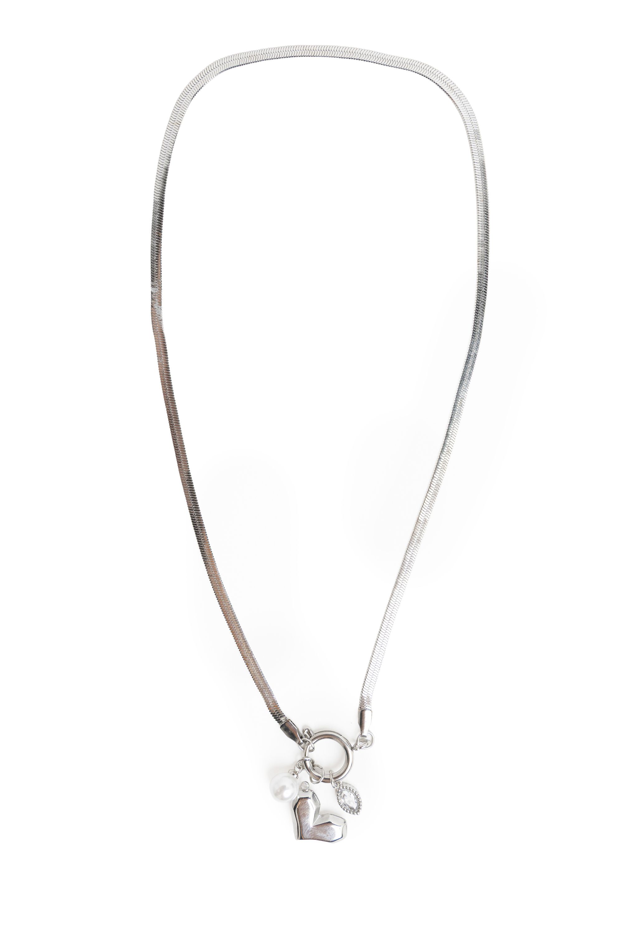 Norah Zilverkleurige ketting met hart silver 218604-099-ONE