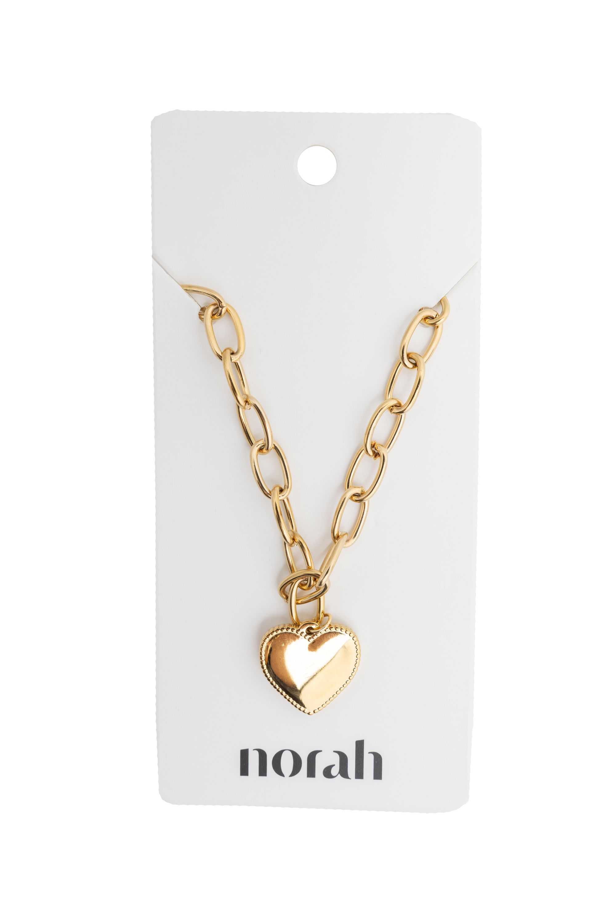 Norah Goudkleurige schakelketting met hartje gold 218605-199-ONE