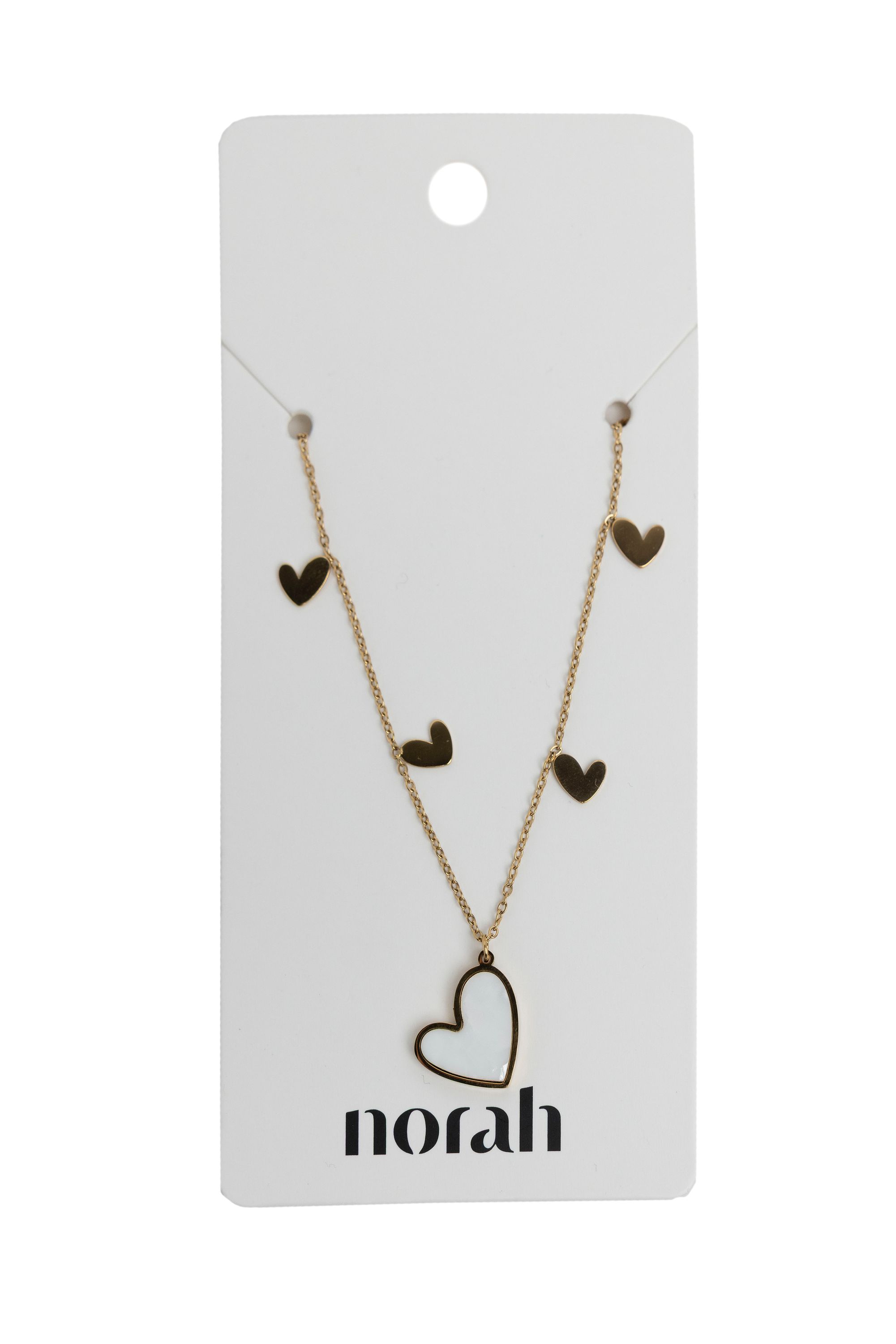 Norah Goudkleurige dubbele ketting met hartjes gold 218611-199-ONE