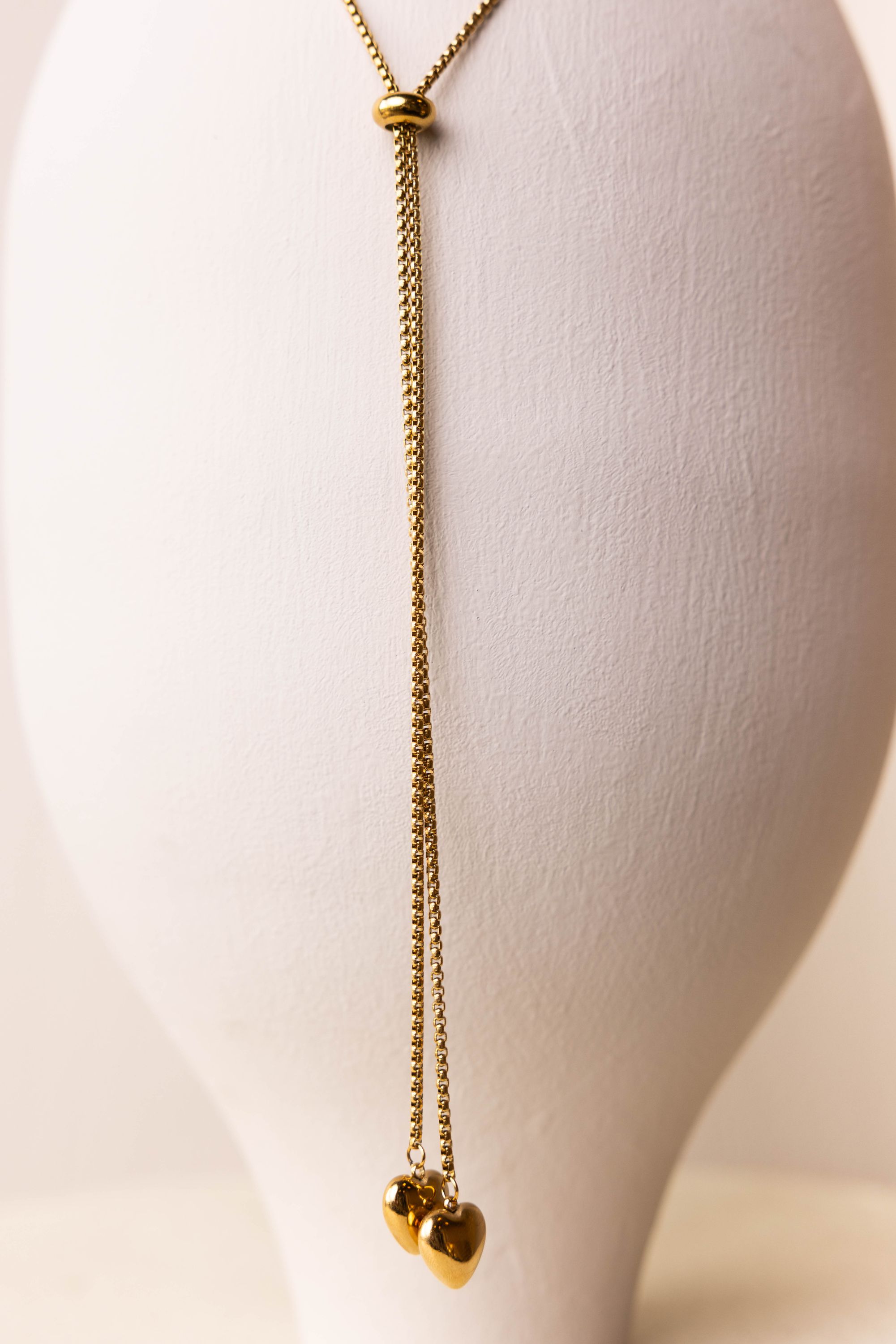 Norah Goudkleurige ketting met dubbel hartje gold 218615-199-ONE