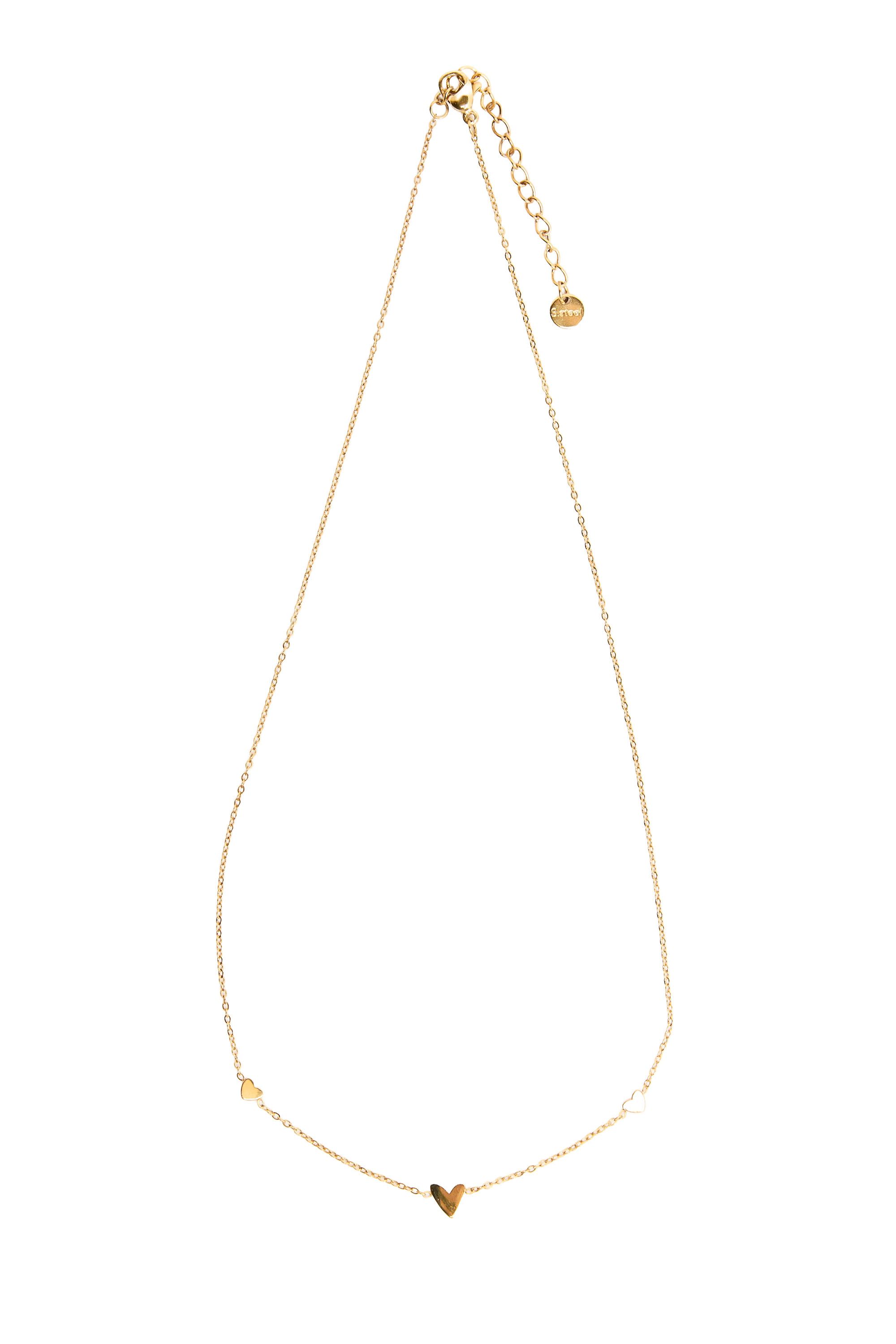 Norah Goudkleurige ketting met hartjes gold 218617-199