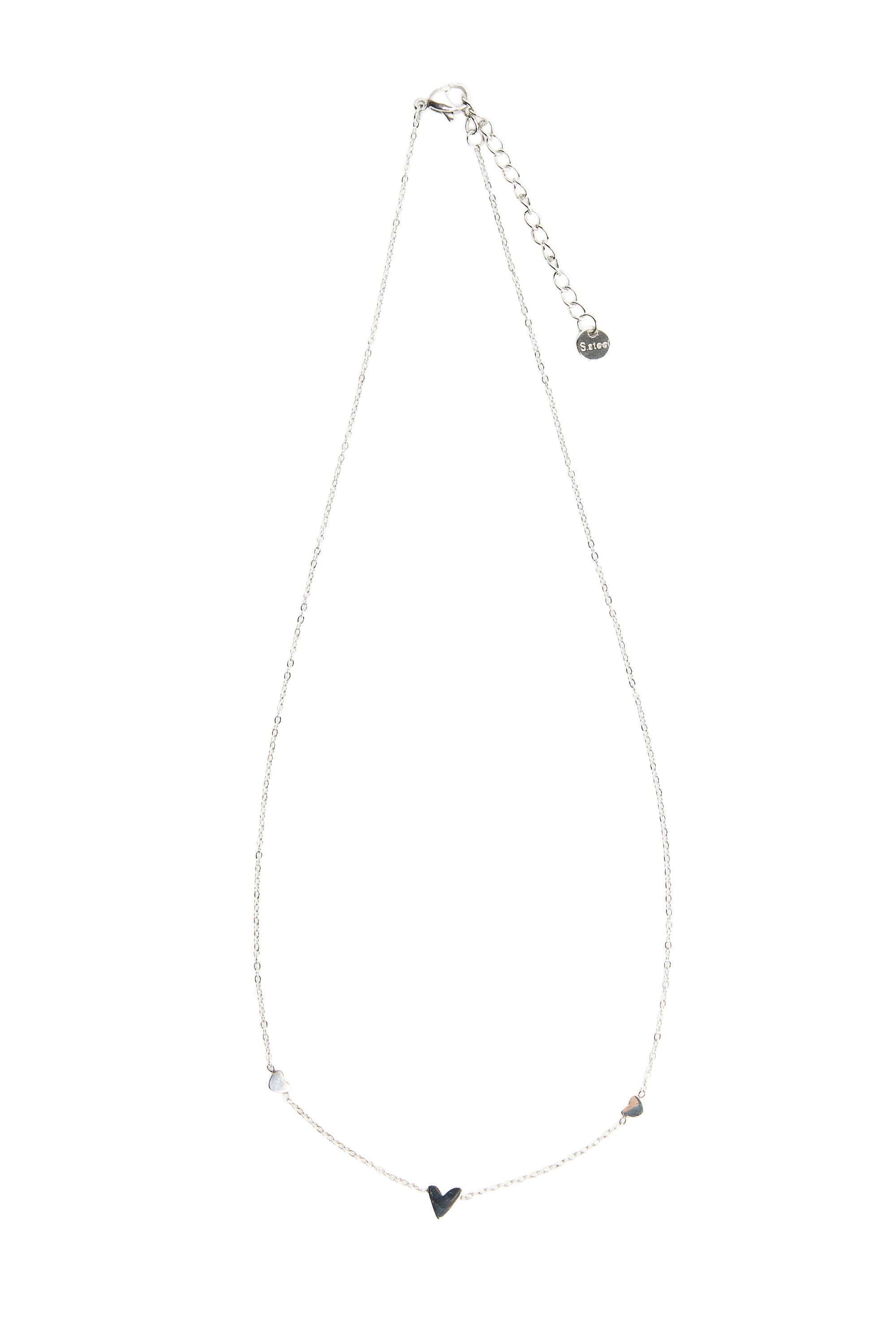 Norah Zilverkleurige ketting met hartjes silver 218618-099