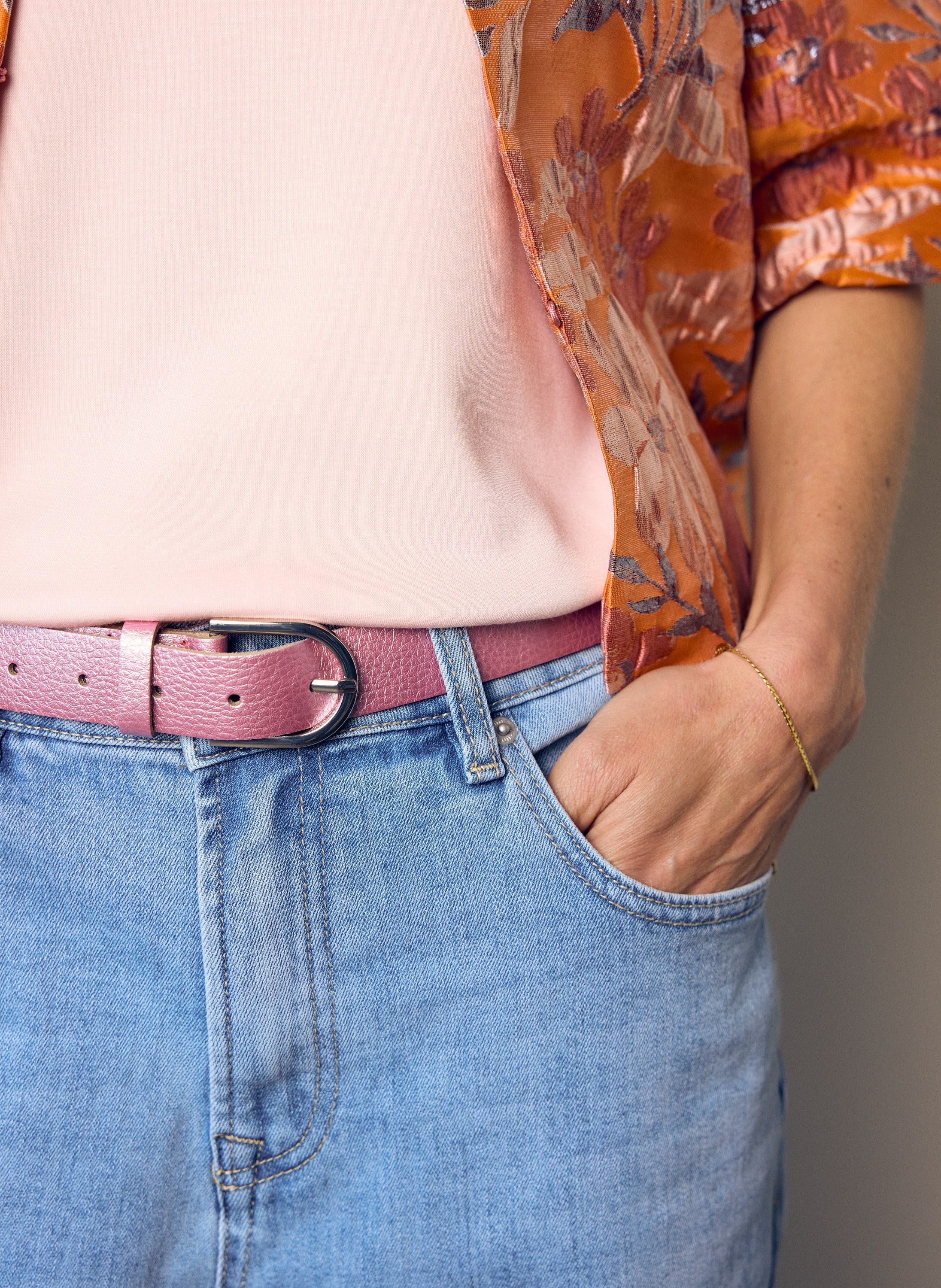 Norah Roze leren riem pink 218619-900-XL