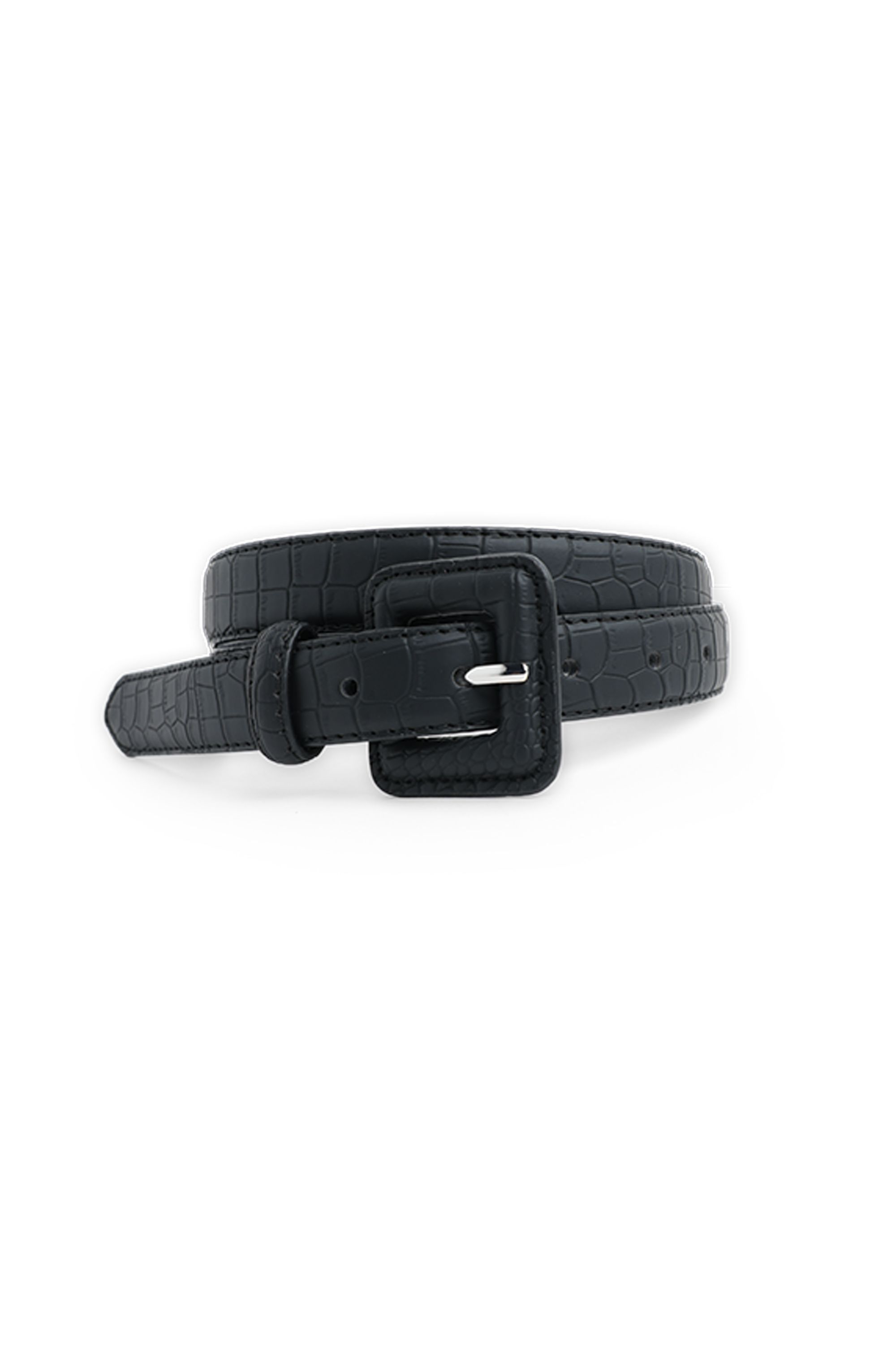Norah Zwarte riem met structuur black 218620-001-L