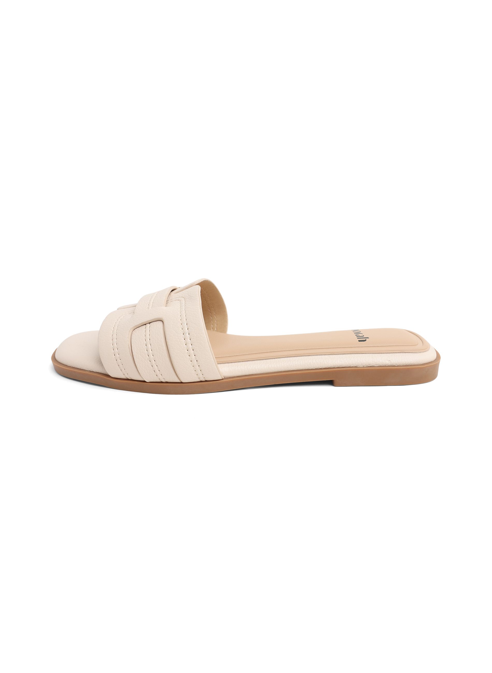 Norah Beige slipper met brede band peach 218641-703-37
