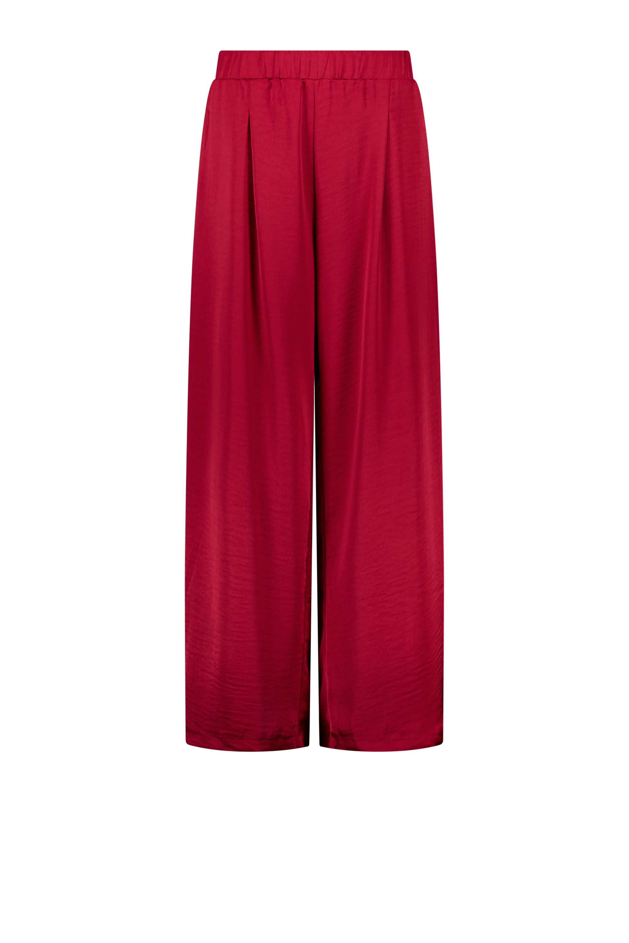 Norah Wide fit broek | Brique | Satijn brique multicolor 218657-670