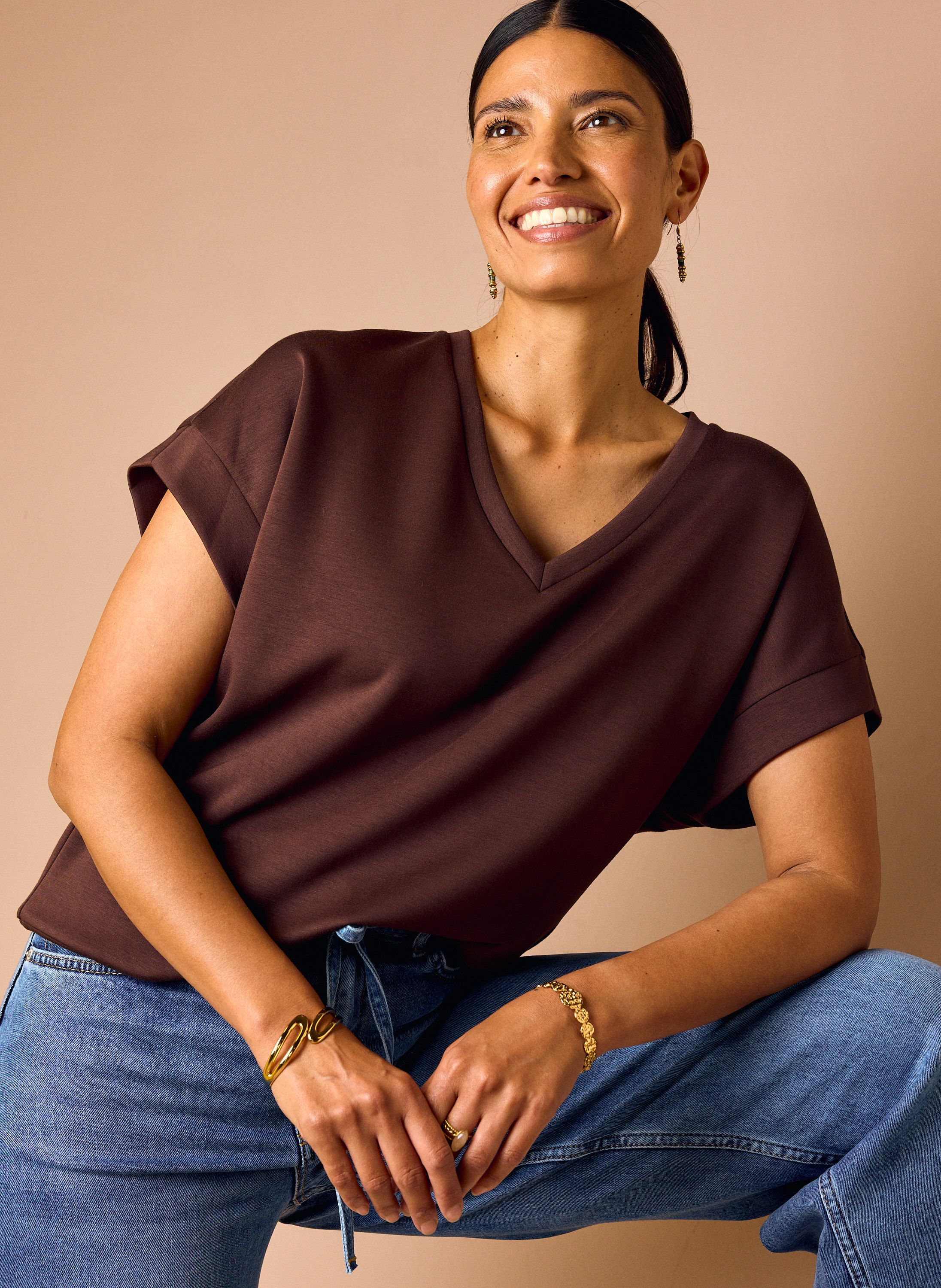 Norah Vive shirt donkerbruin dark brown 218664-299