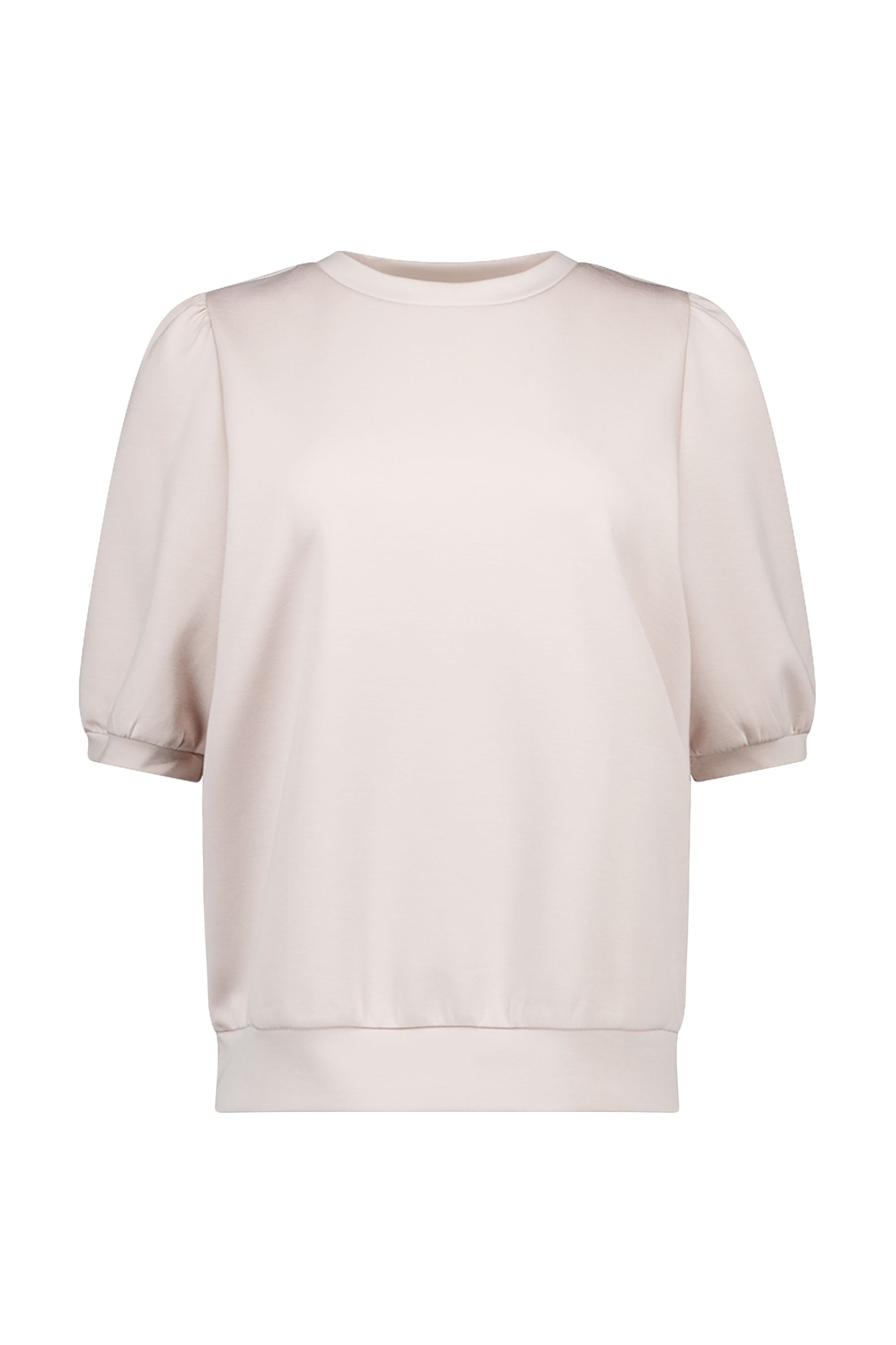 Norah Zandkleurig shirt met korte pofmouwen kit 218668-117-48