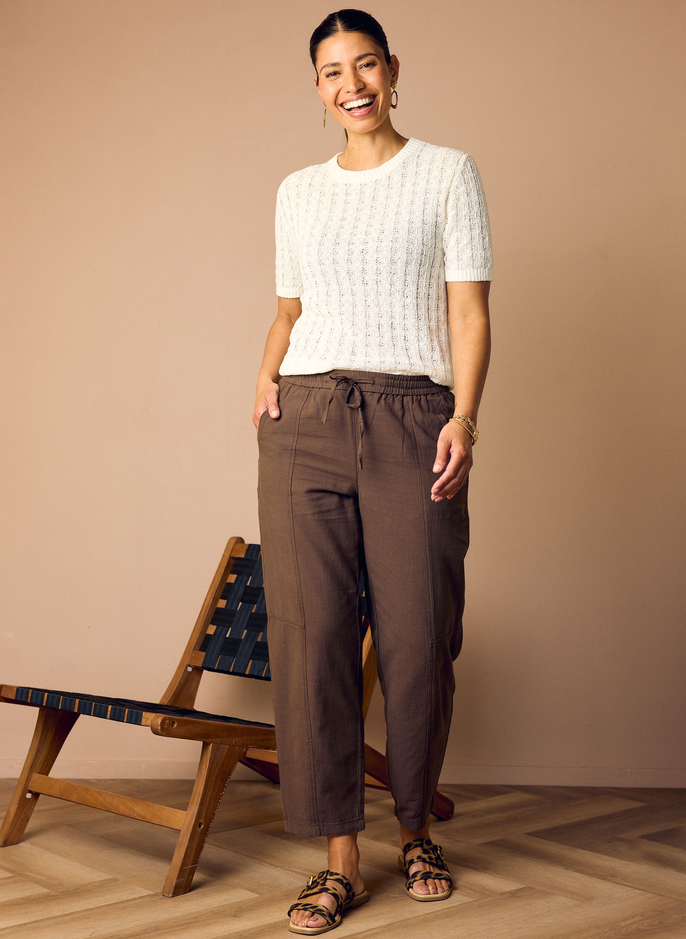 Norah Lotte broek | Barrel | Bruin chocolate 218669-290-44
