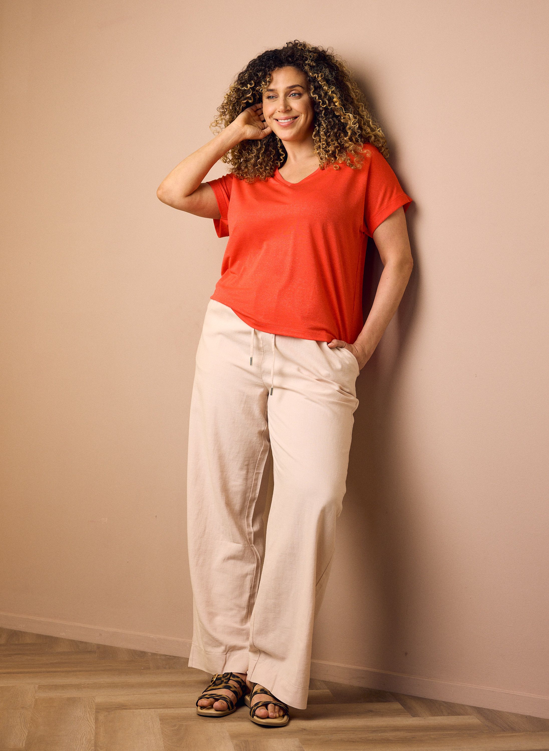 Norah Linda broek | Wide | Zachtroze | L31/L32 powder rose 218671-906-42