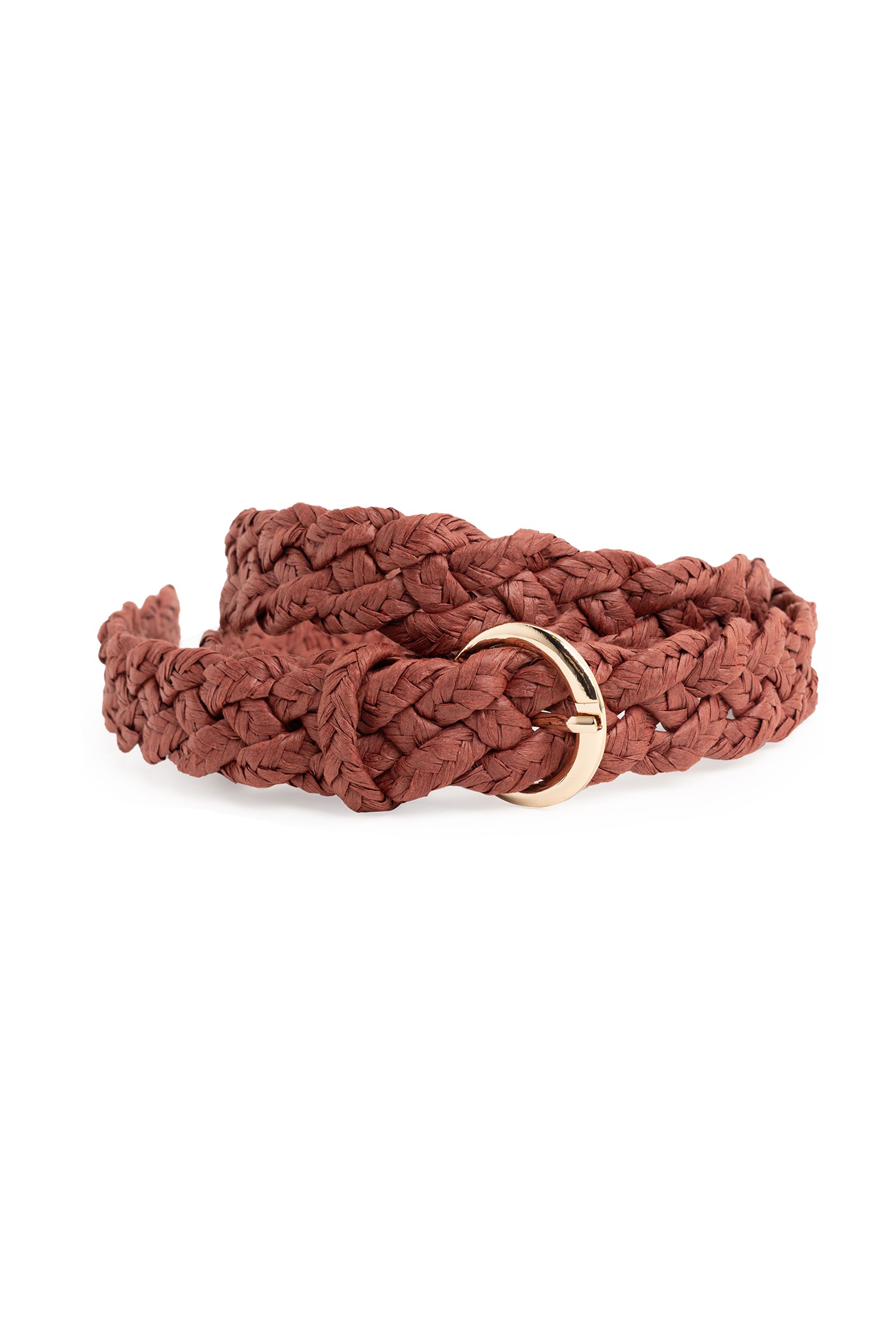 Norah Rode gevlochten riem merlot 218689-698-L