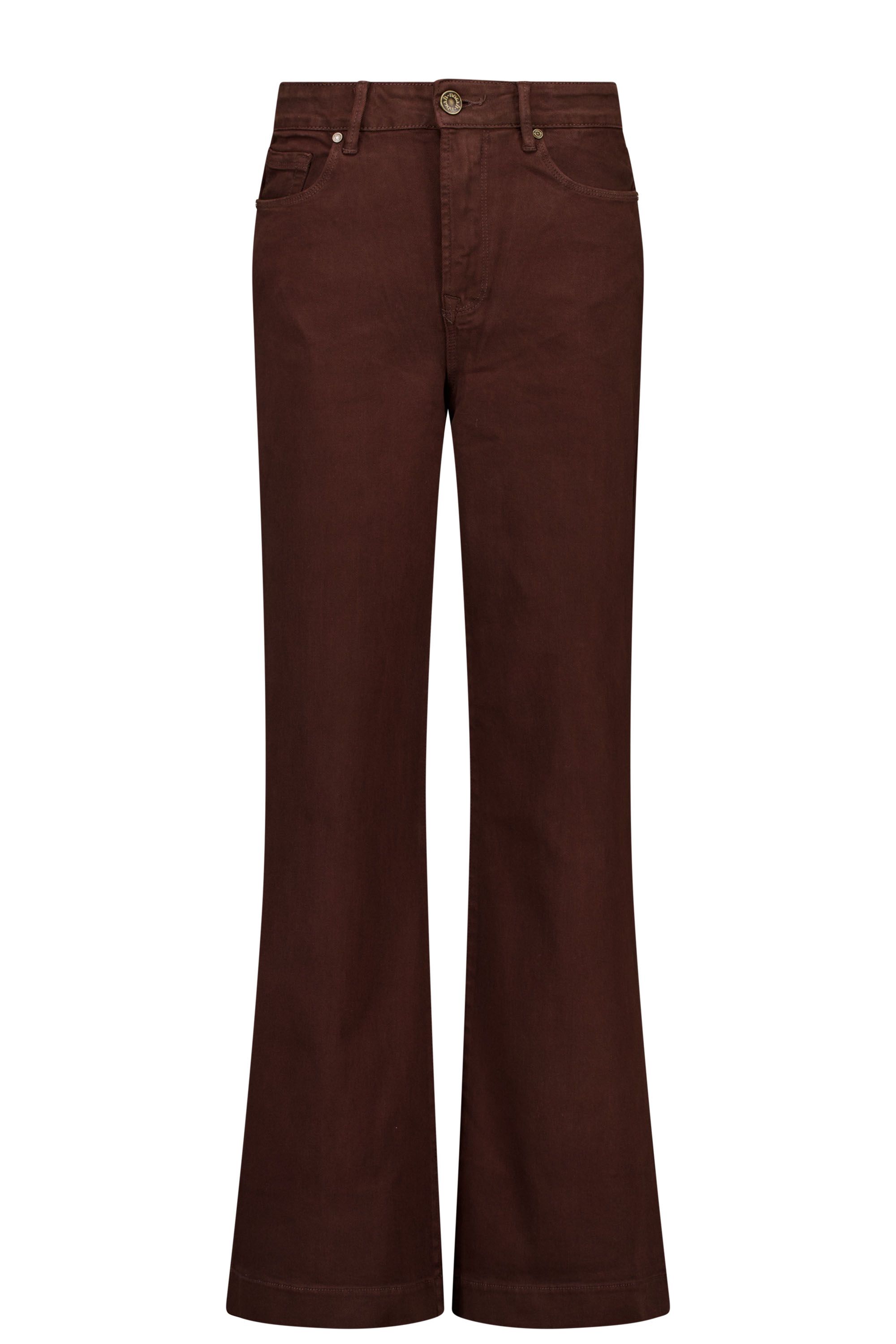 Norah Whitney jeans | Wide | Donkerbruin | L30 dark brown 218696-299-40