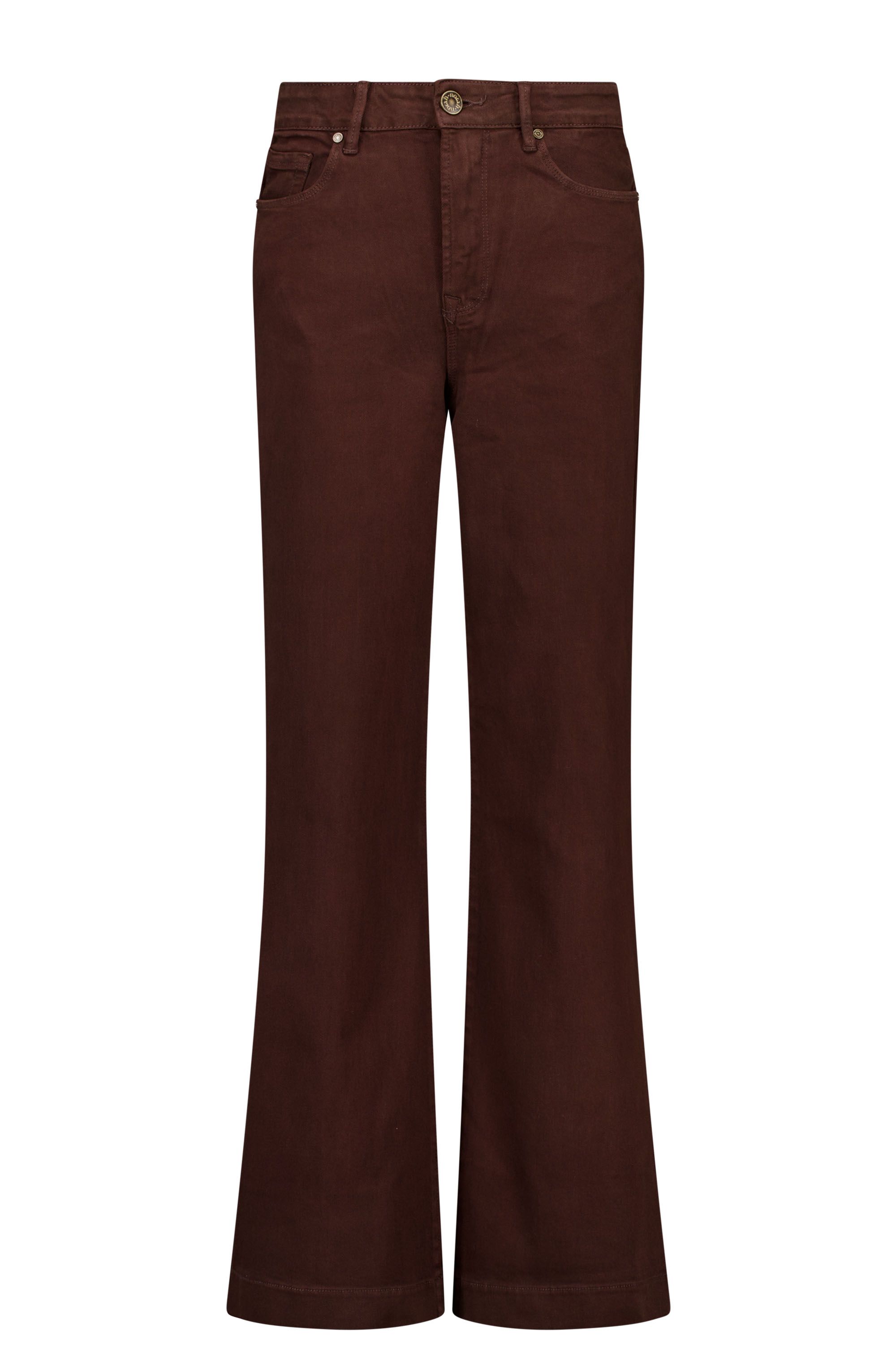 Norah Whitney jeans | Wide | Donkerbruin | L32 dark brown 218697-299-38