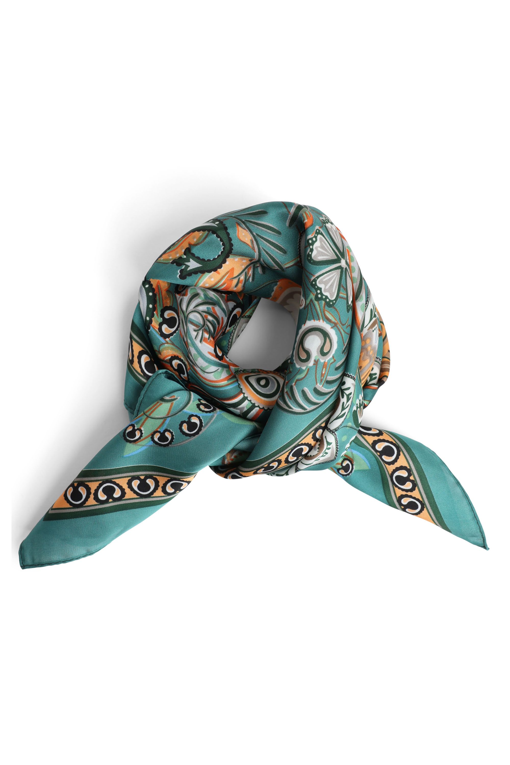 Norah Groene sjaal met grafische print green multicolor 218707-520-ONE