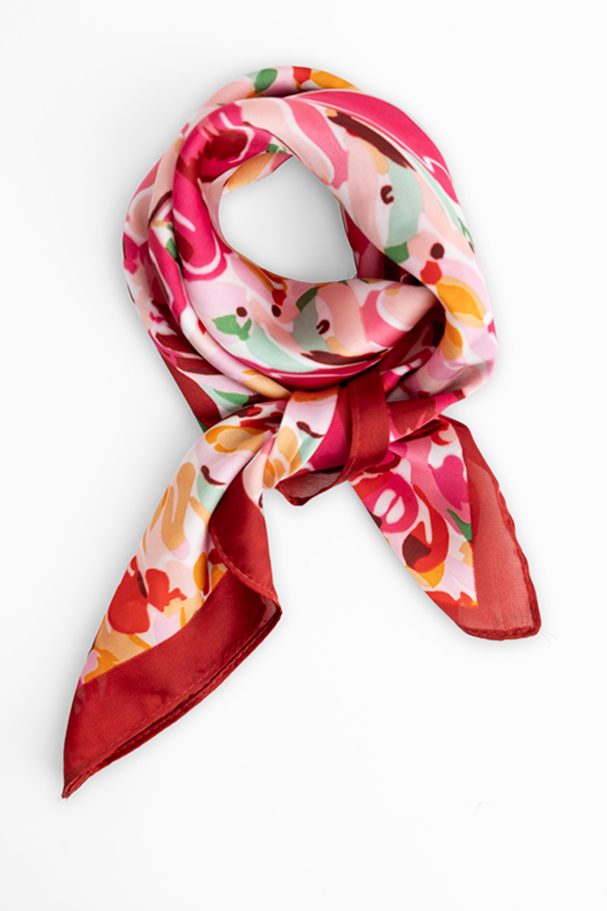 Norah Sjaal met roze bloemenprint pink multicolor 218709-920-ONE