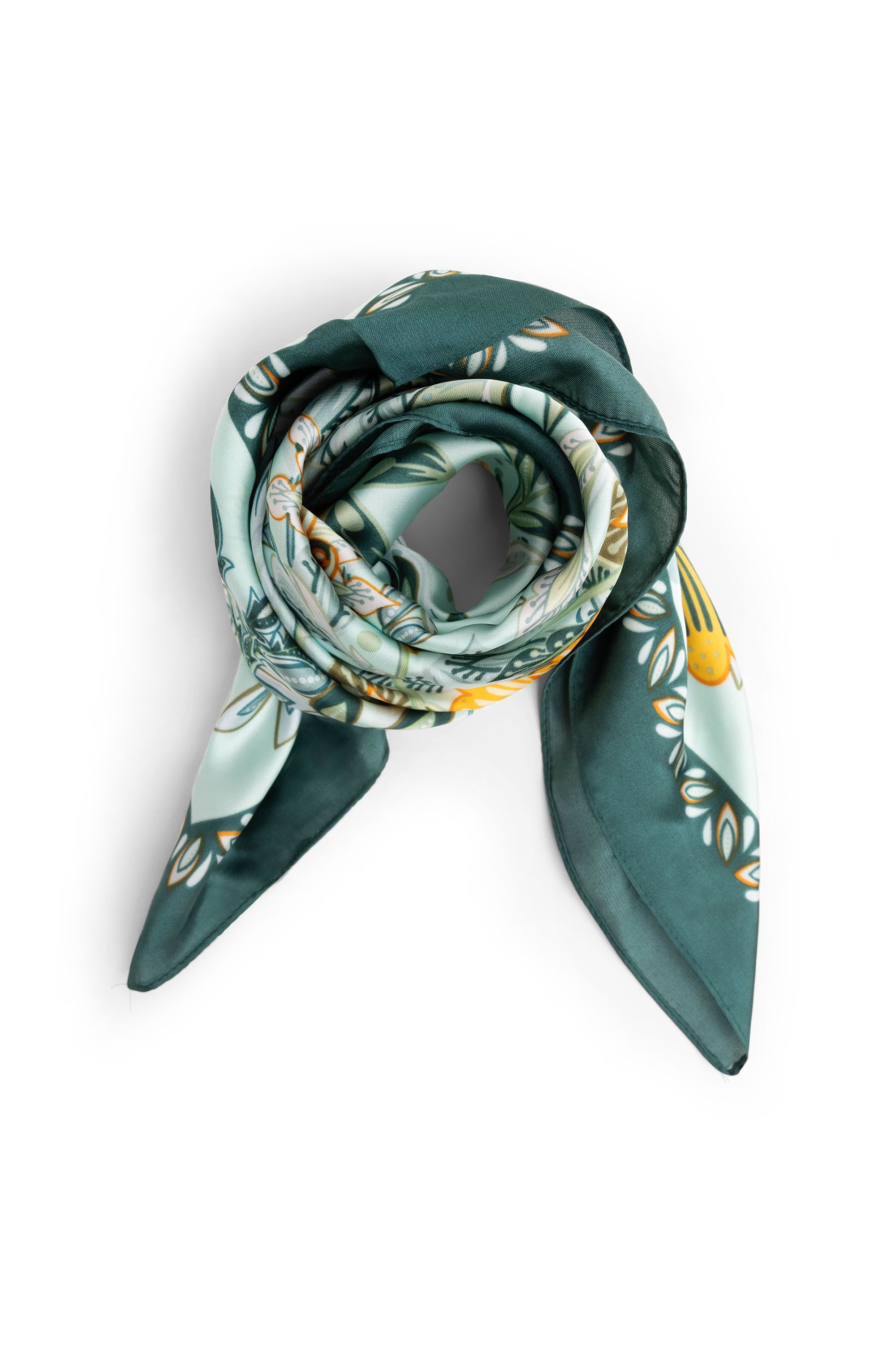 Norah Groene sjaal met grafische print green multicolor 218710-520-ONE