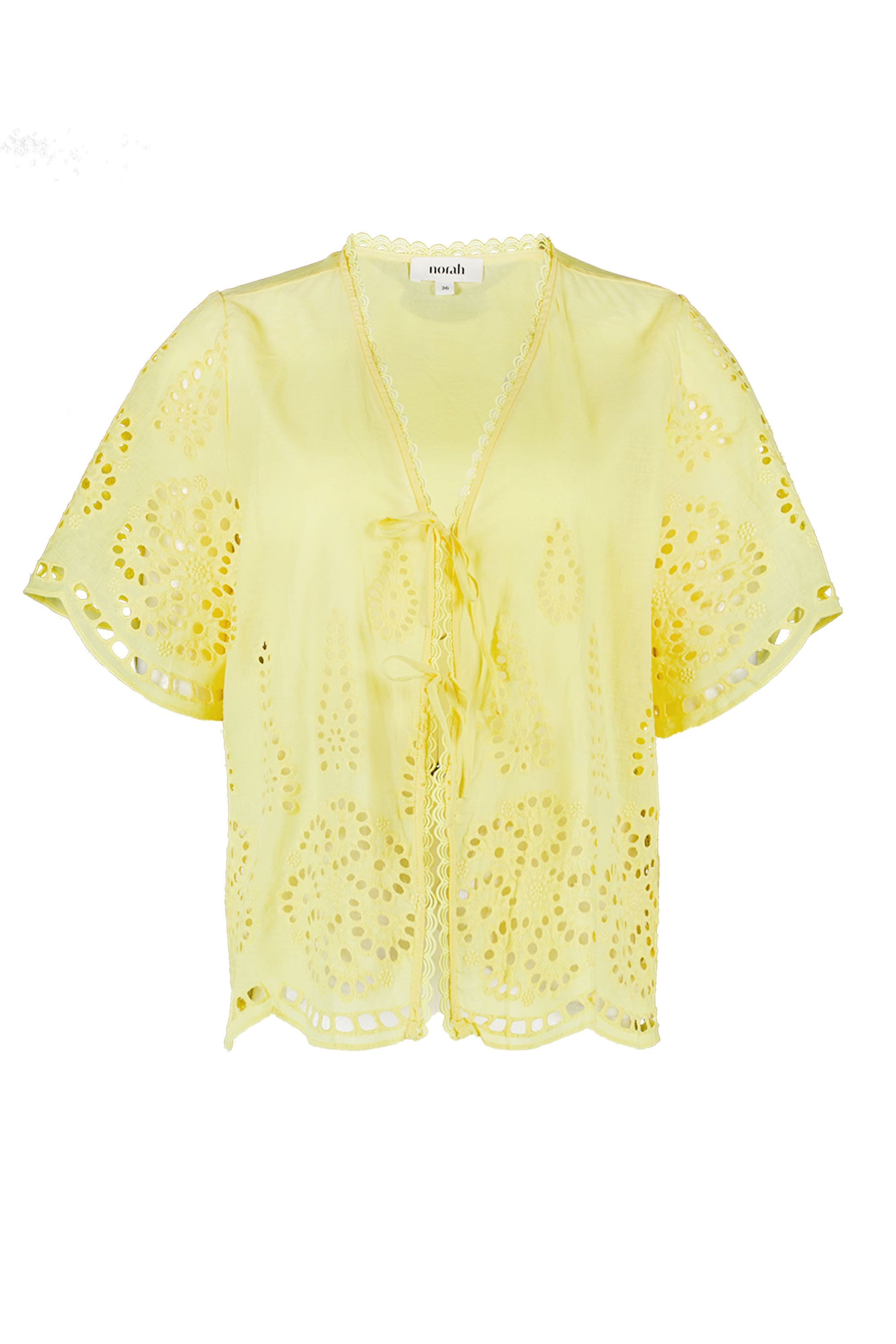 Norah Gele broderie blouse yellow 218718-300-46