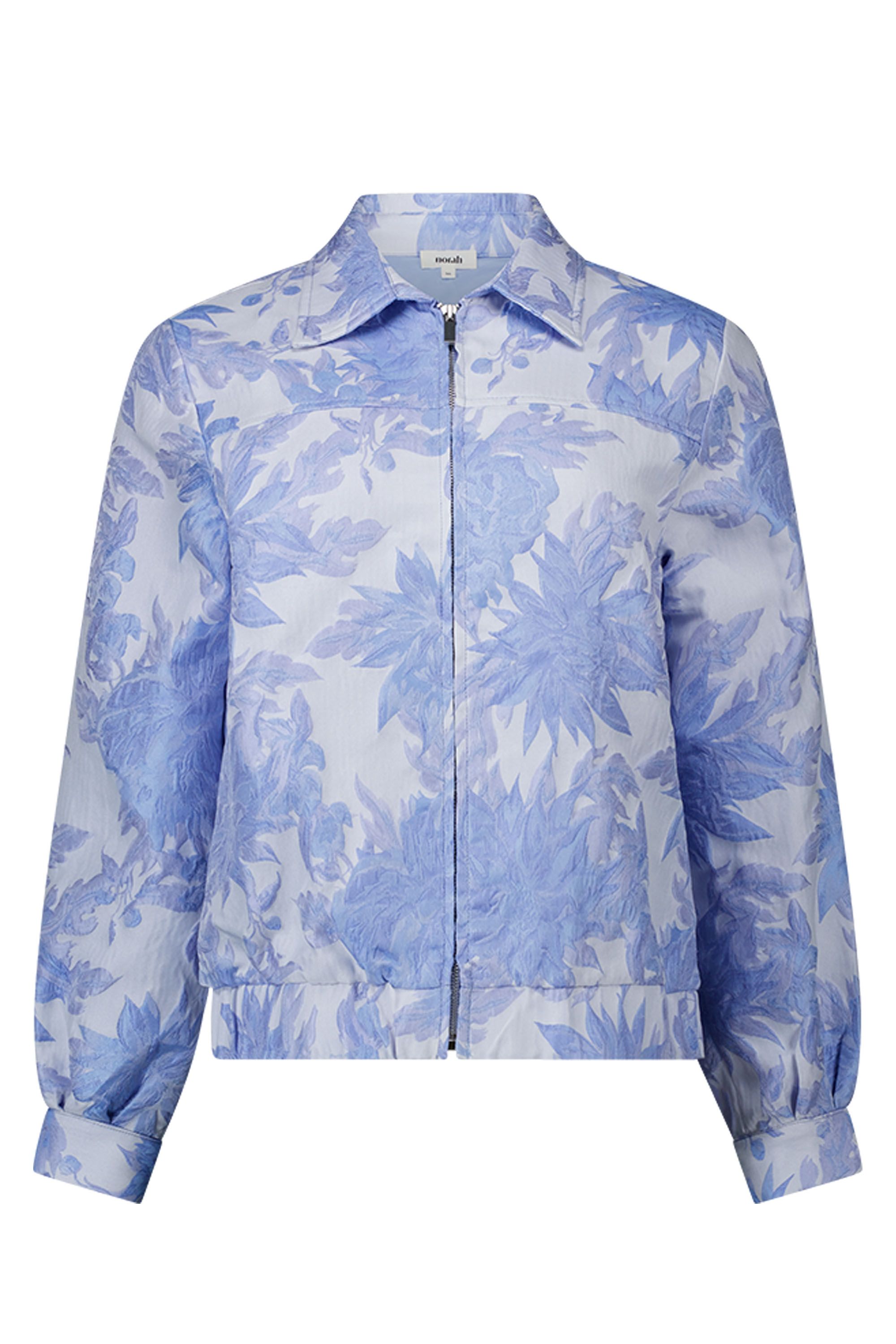 Norah Blauwe bomberjas met bloemen blue multicolor 218719-420-42