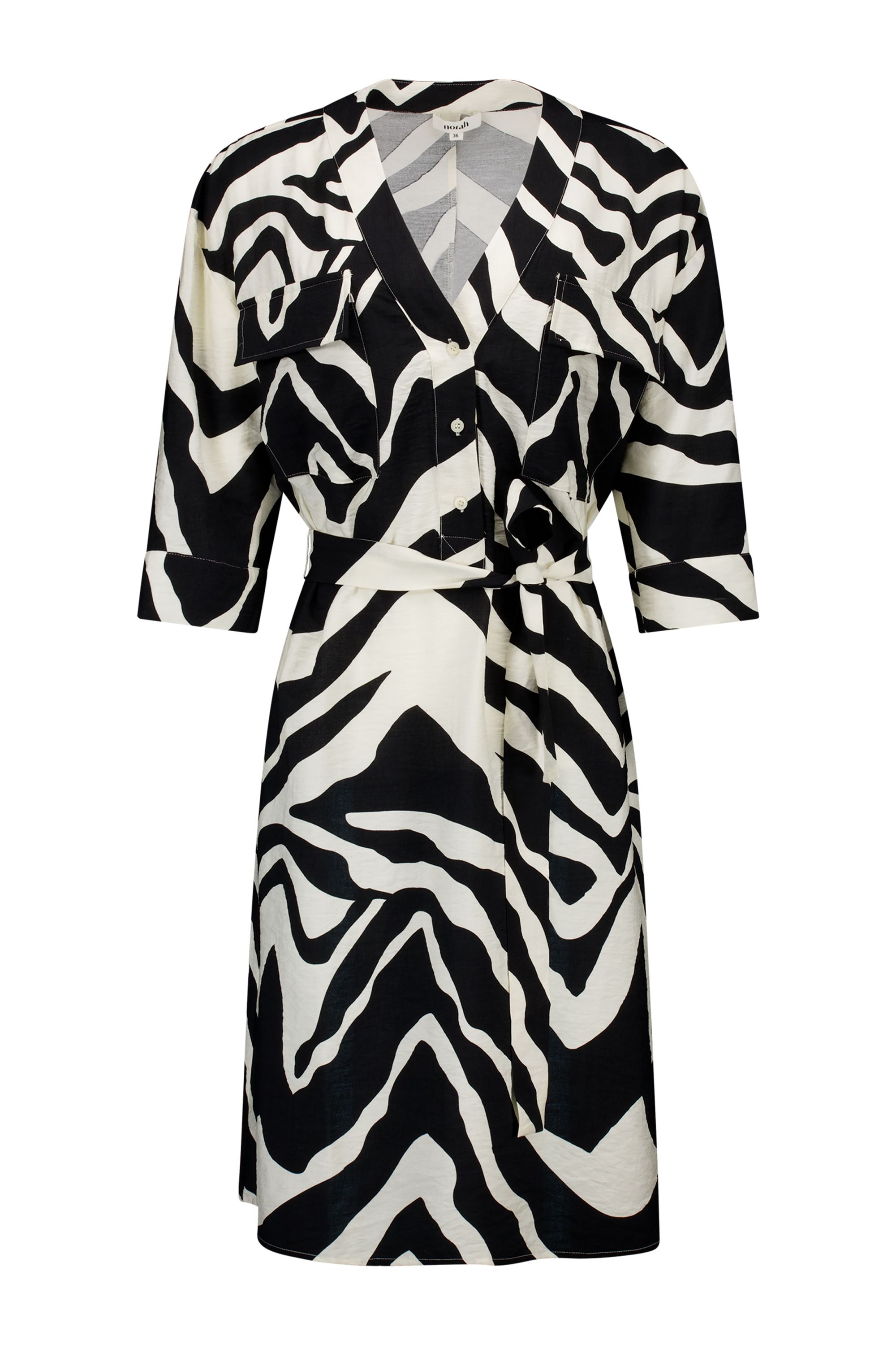 Norah Maxi jurk zebraprint black multicolor 218727-020-48