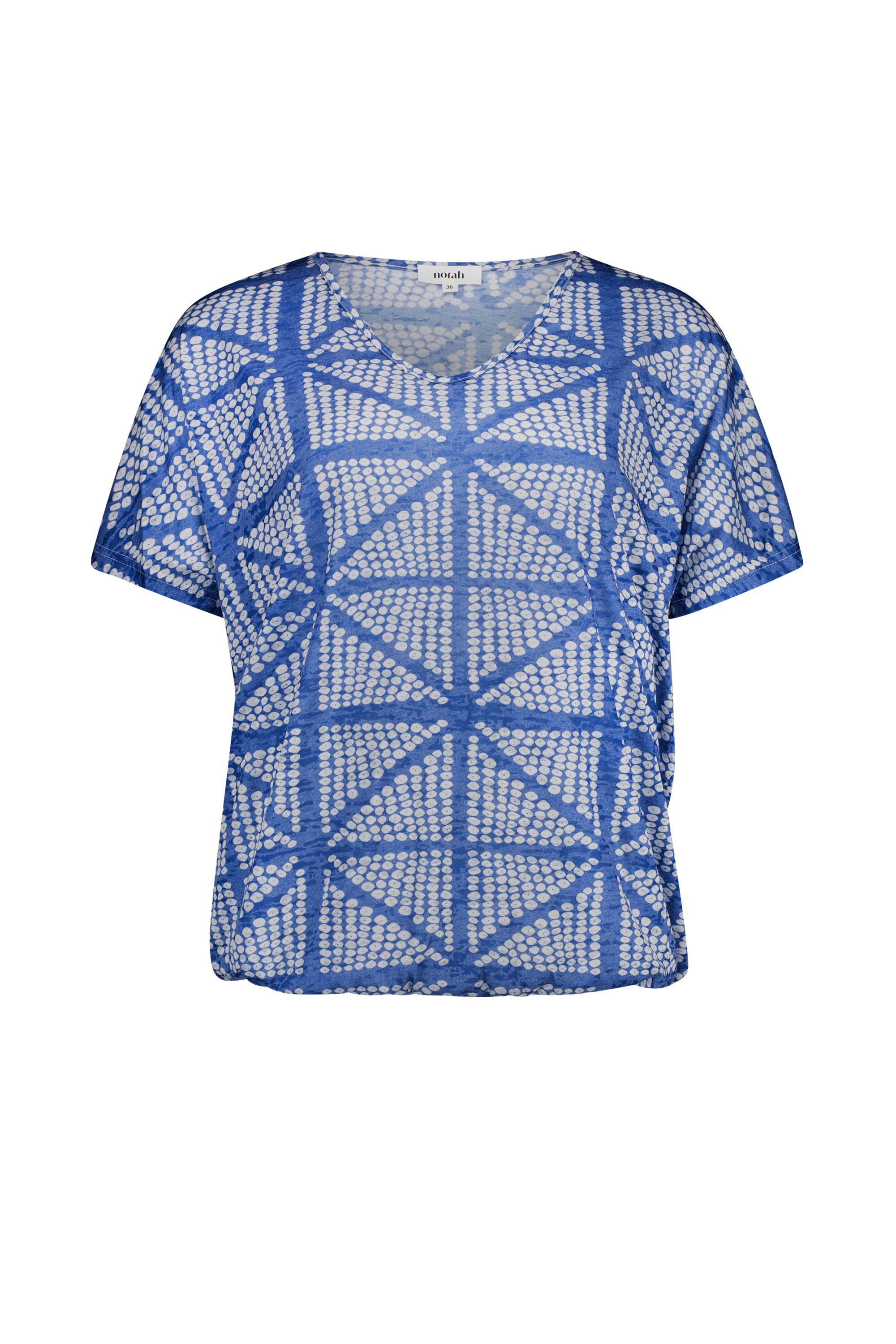 Norah Blauw shirt met grafische print sky blue 218729-404-34