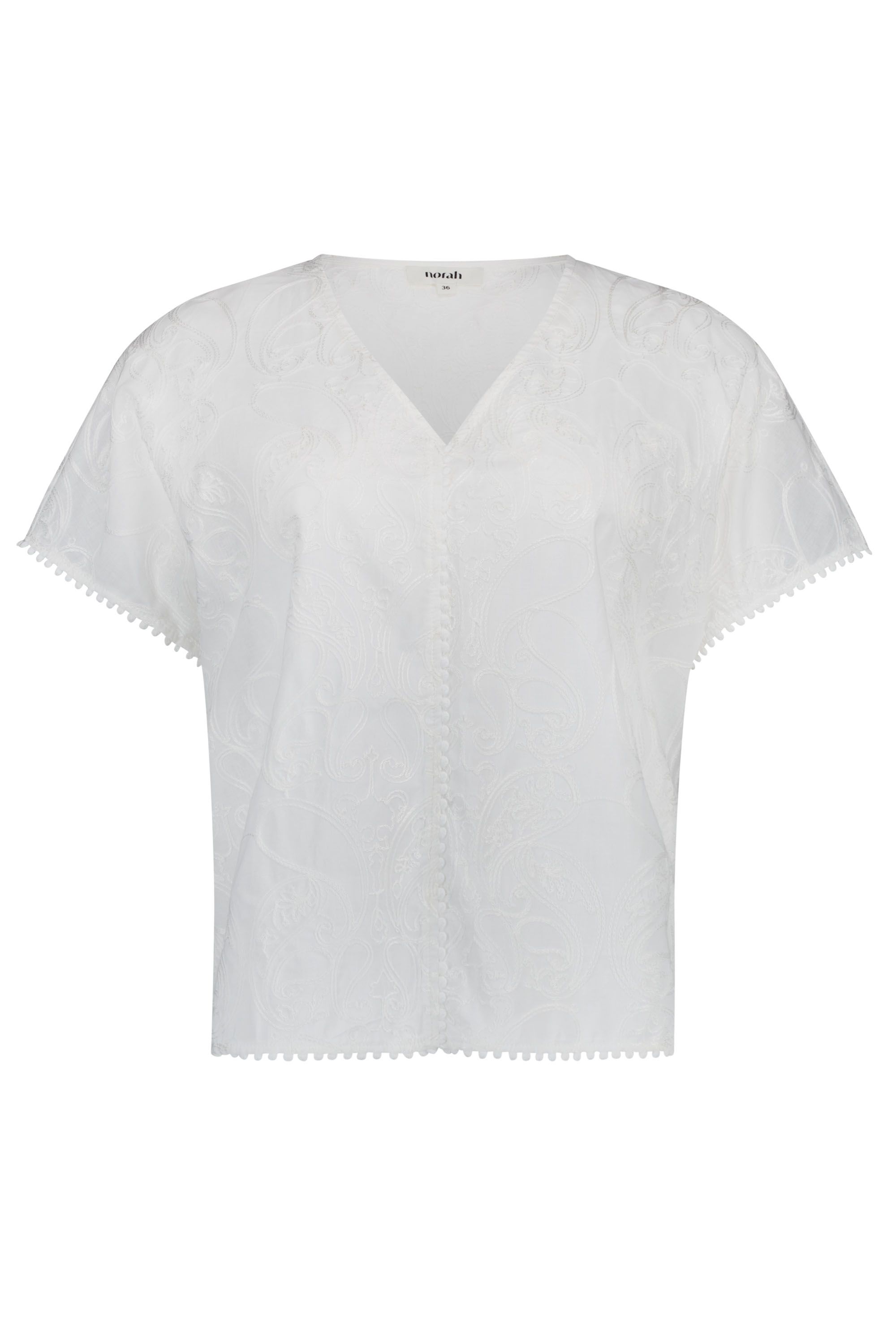 Norah Off-white blouse met borduursels off-white 218744-101-34