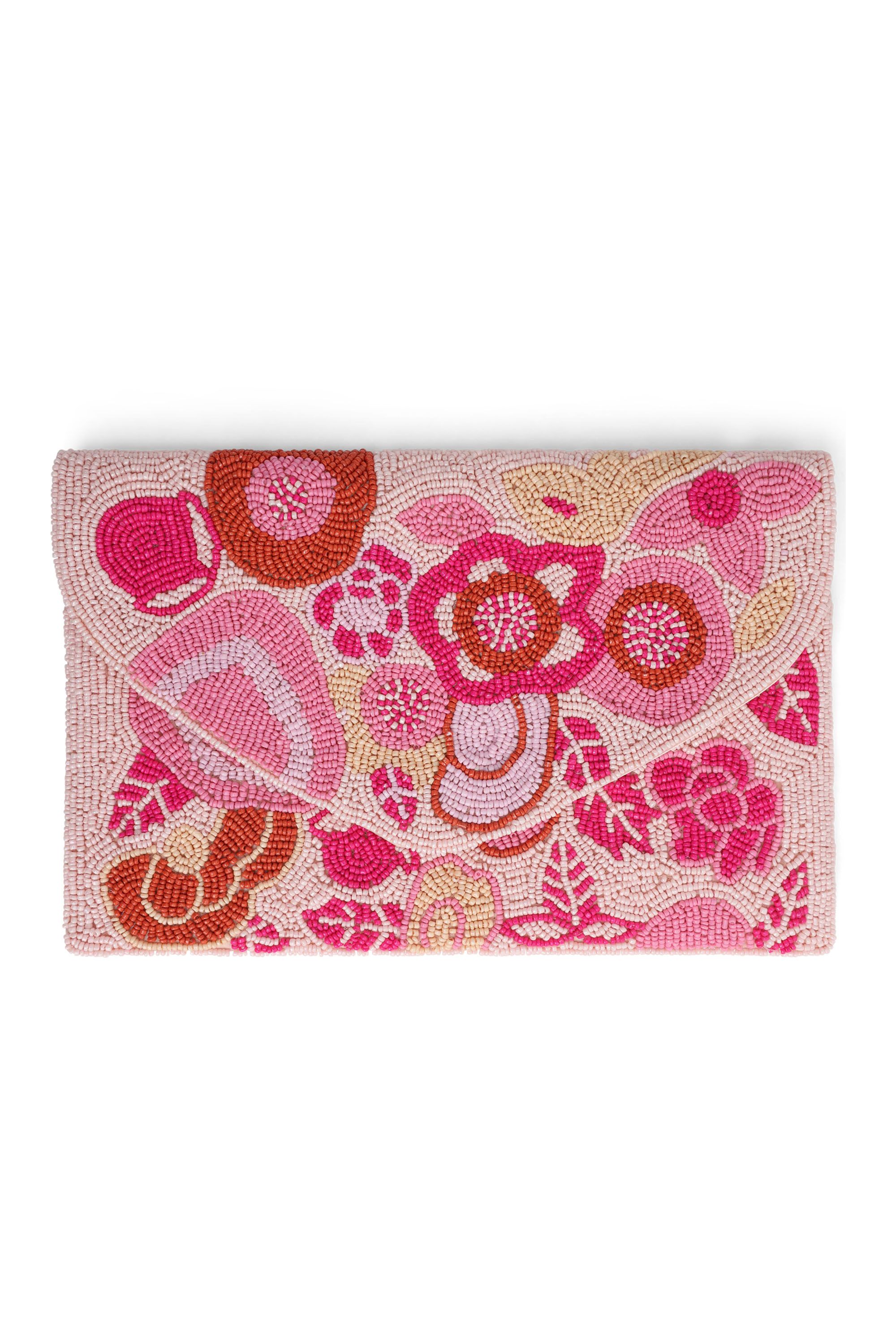 Norah Roze clutch met kralen pink multicolor 218749-920-ONE