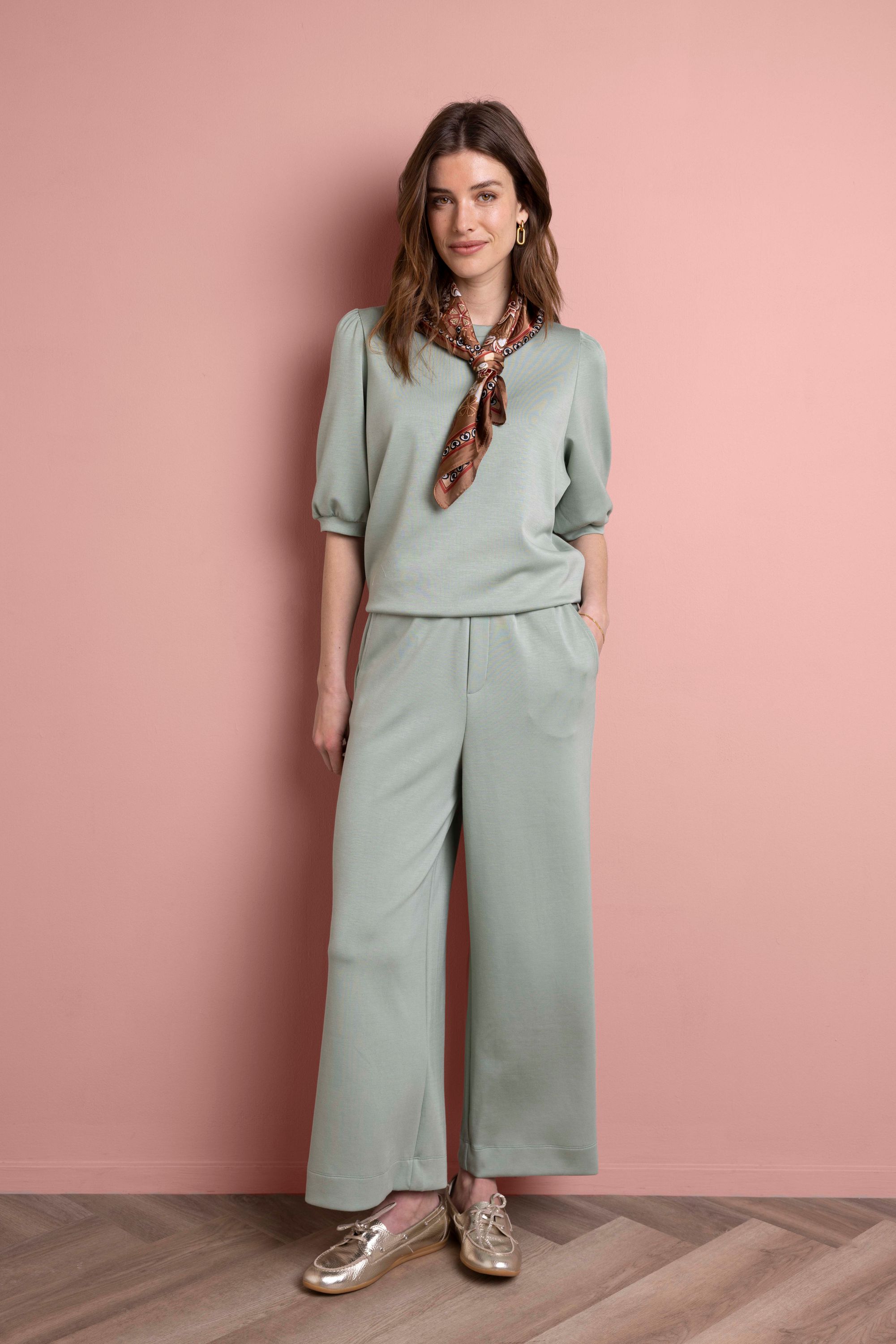 San culotte broek | Grijs/groen | One Size