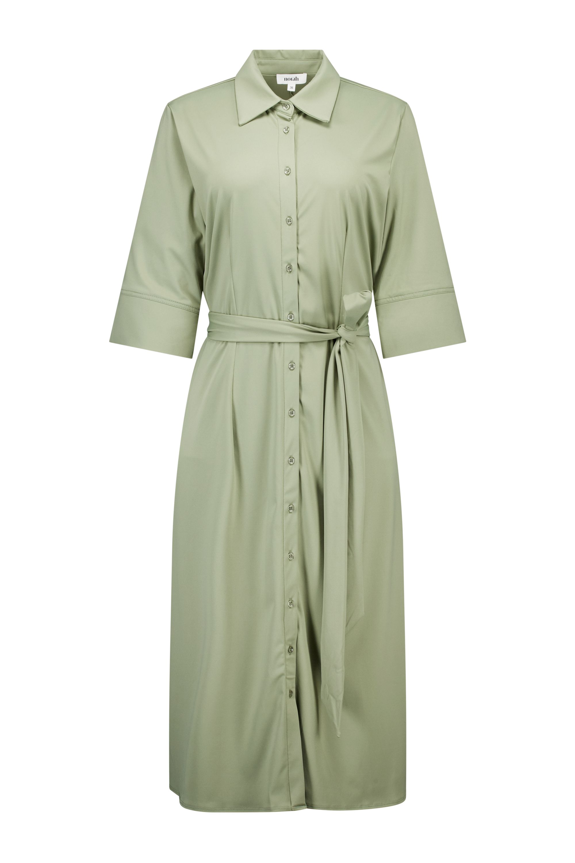 Norah Groene maxi jurk van travelstof olive green 218757-594-38
