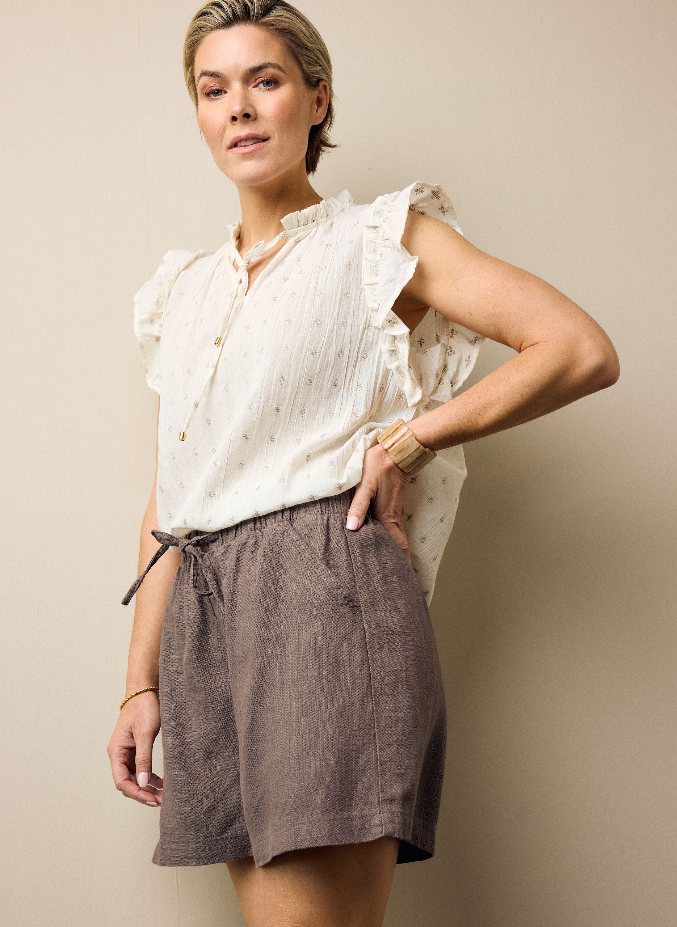 Norah Taupe korte broek taupe 218760-204-38