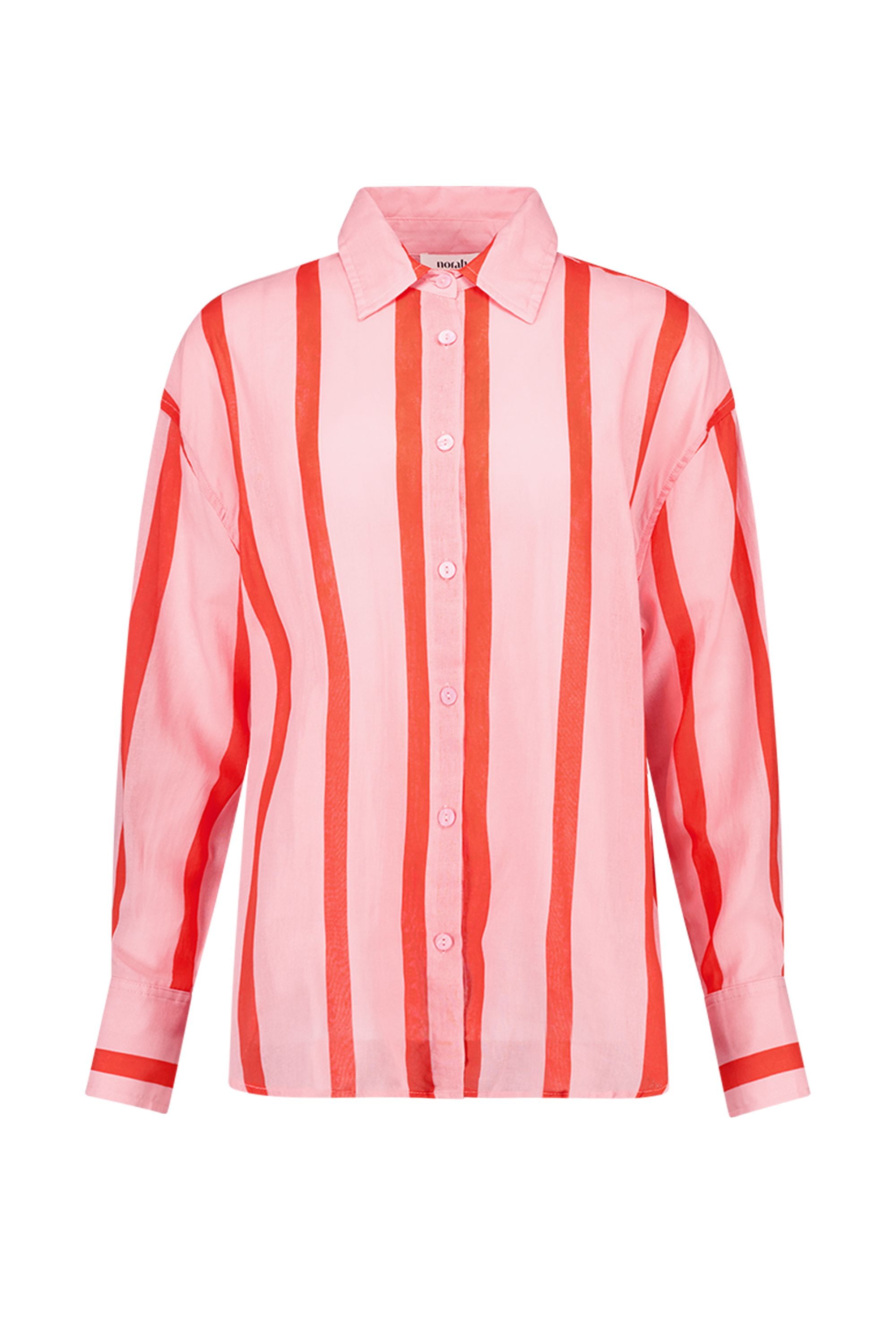 Norah Roze gestreepte blouse pink/red 218764-936-40