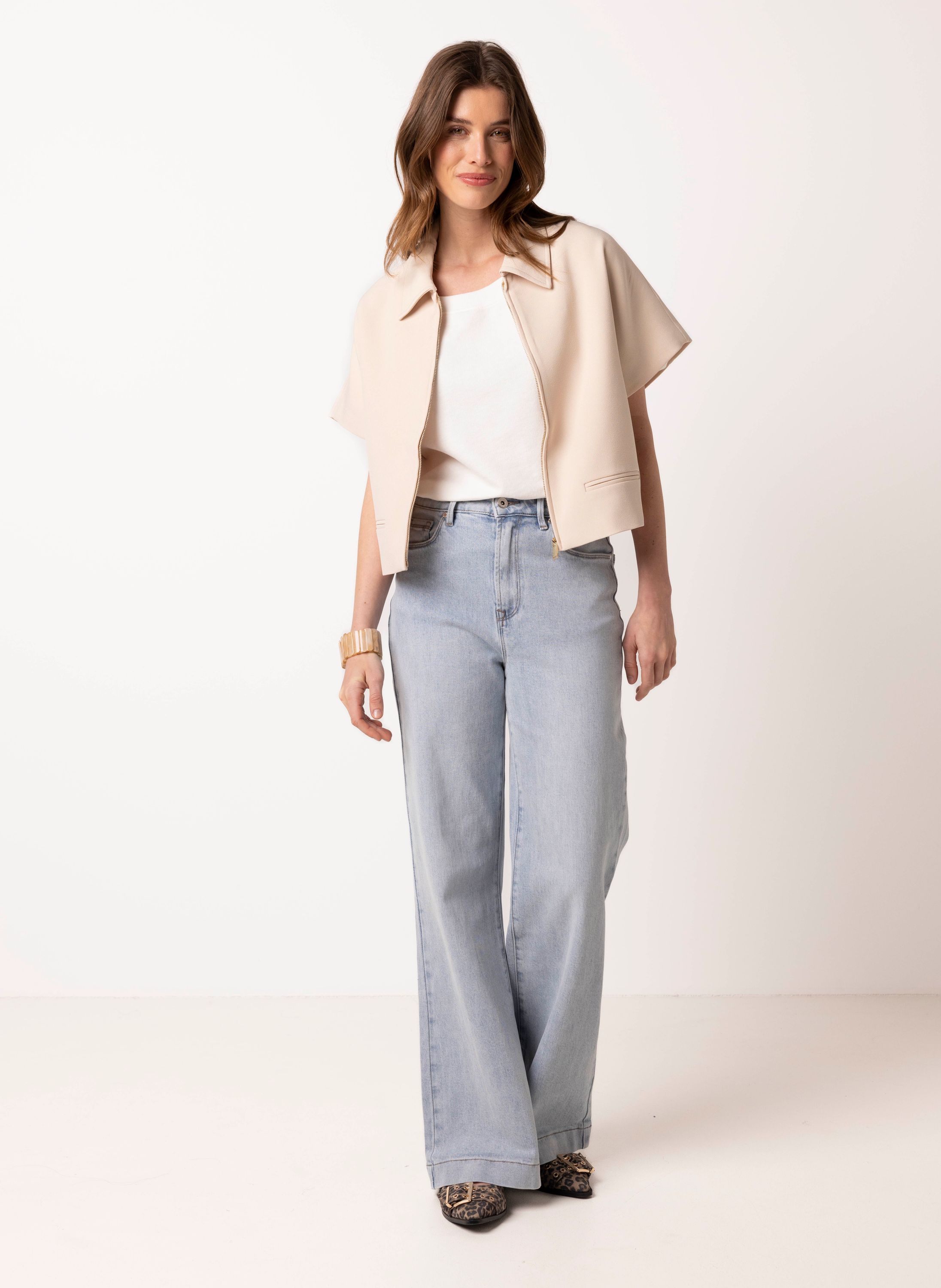 Norah Whitney jeans | Wide | Lichtblauw | L32 light denim 218775-478-38