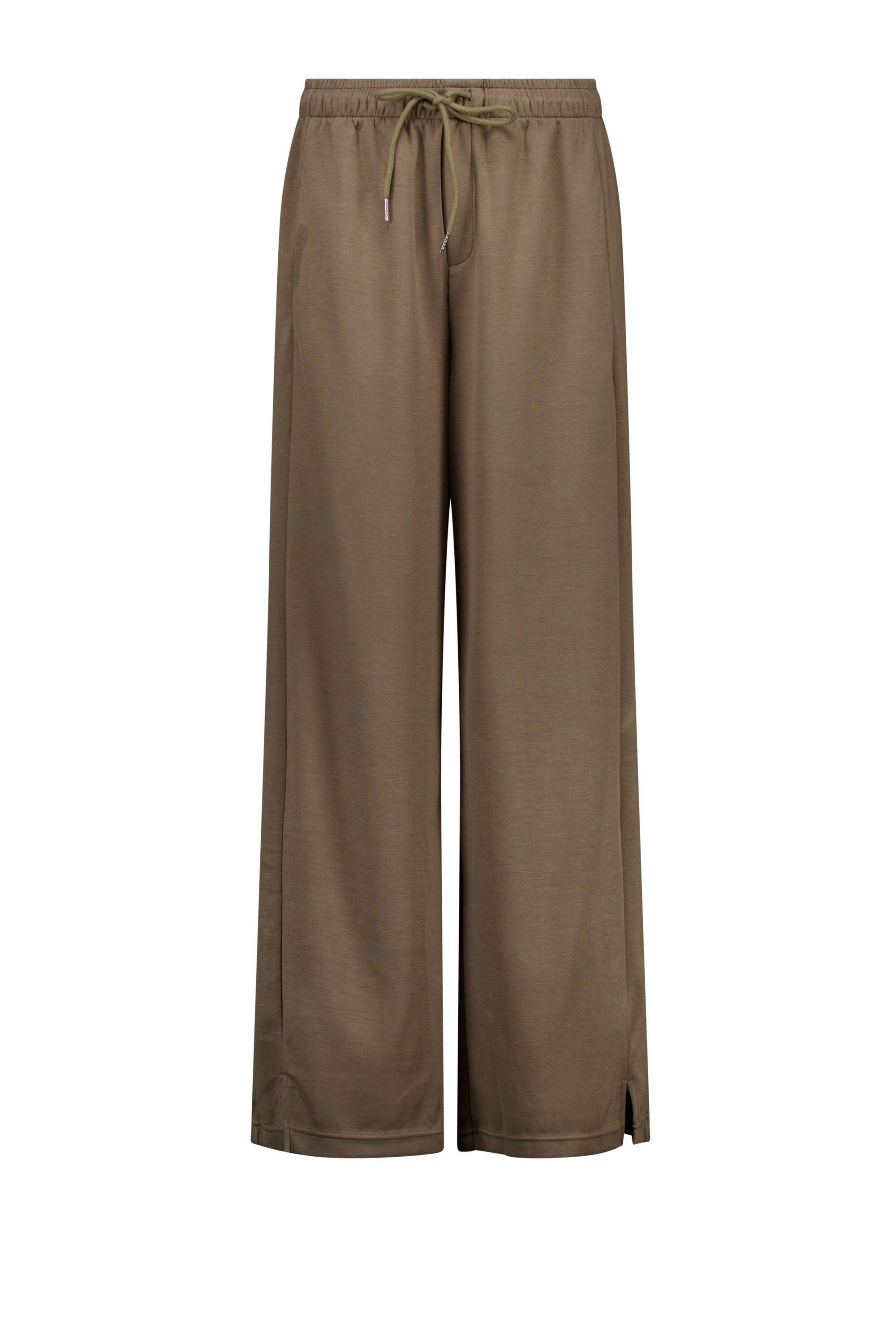 Norah Wide fit broek | Donkergroen dark olive 218782-598