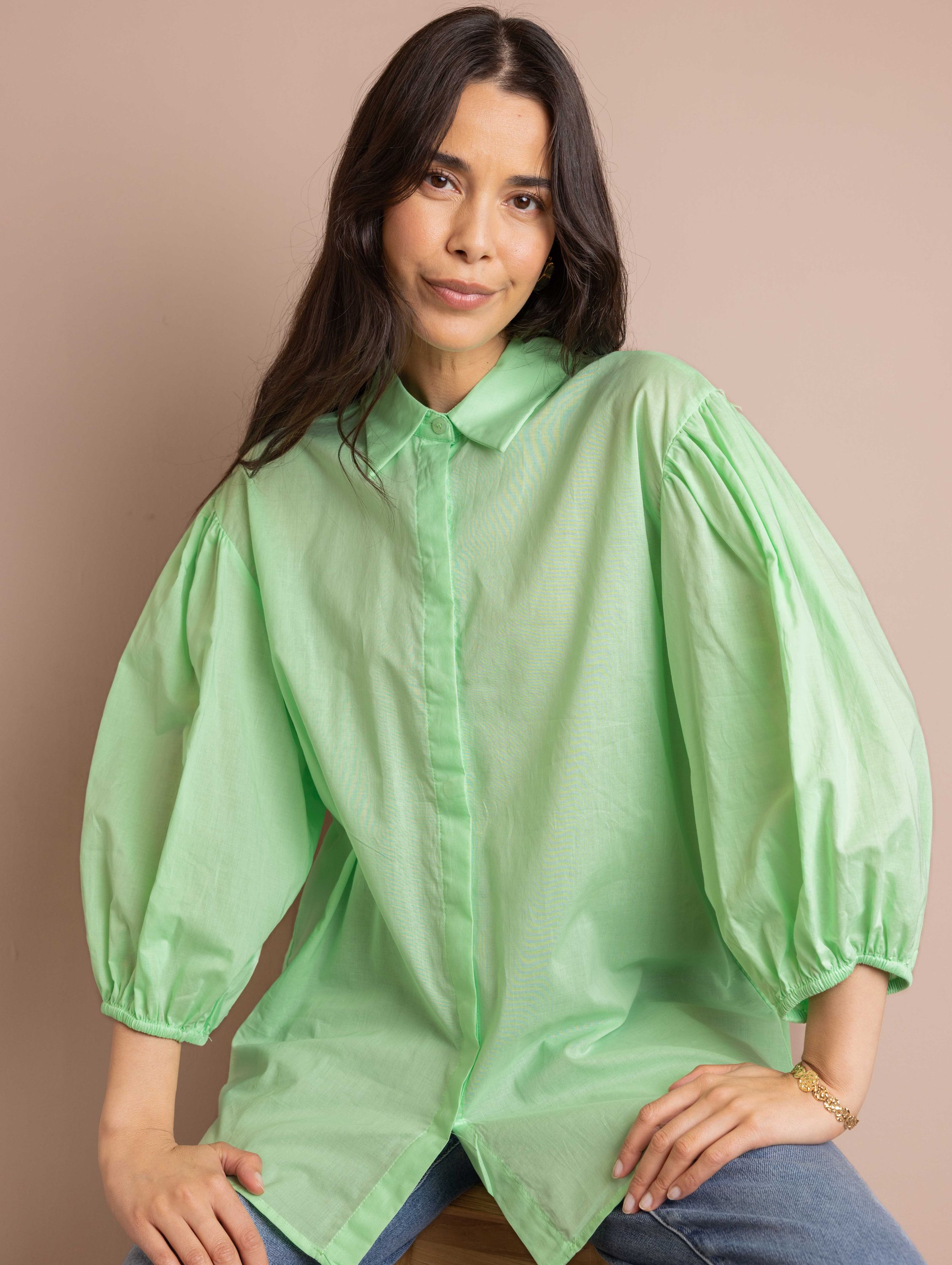 Norah Groene blouse lime 218783-506-46