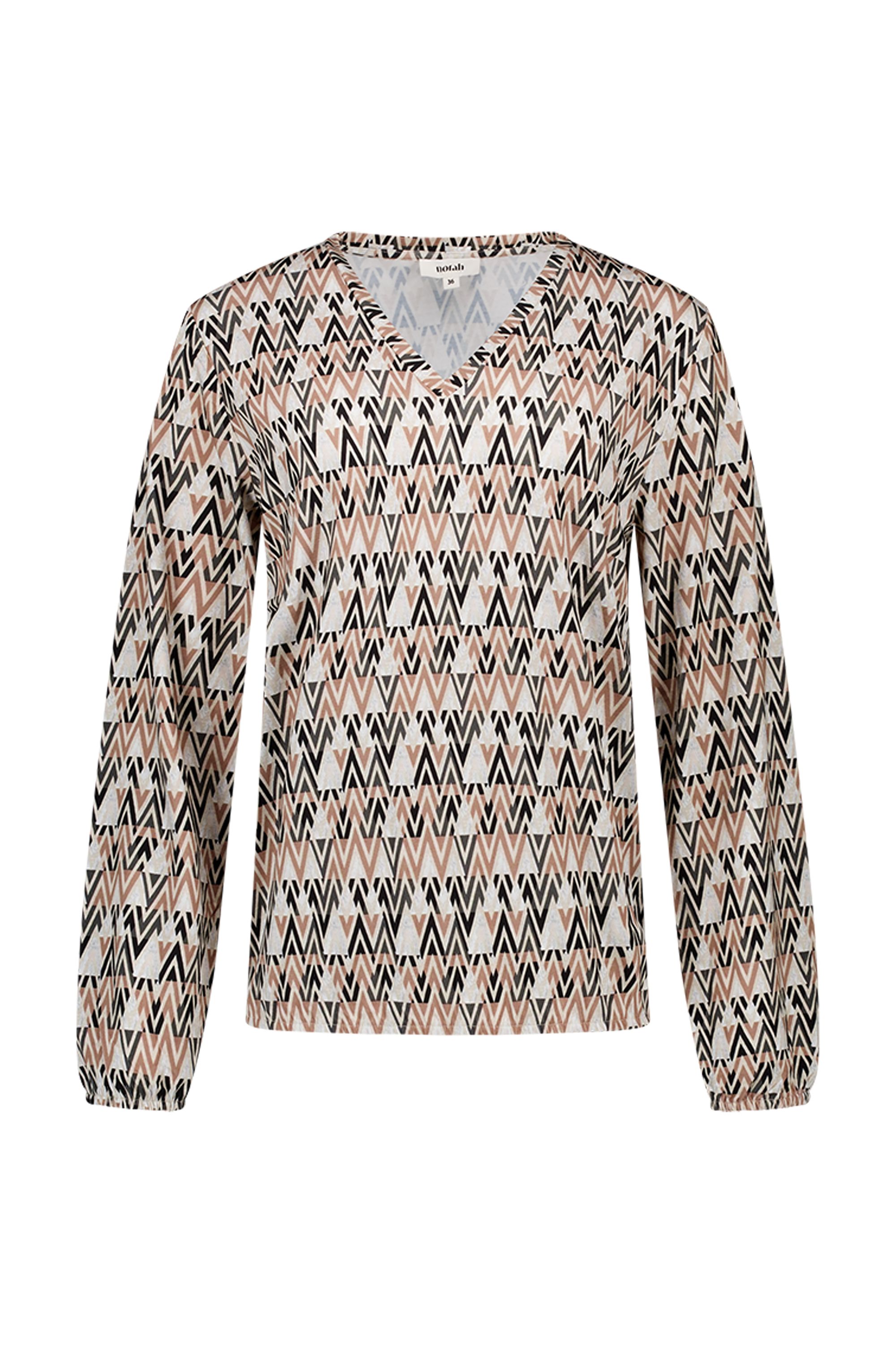 Norah Shirt met grafische print light sand multicolor 218788-123-48