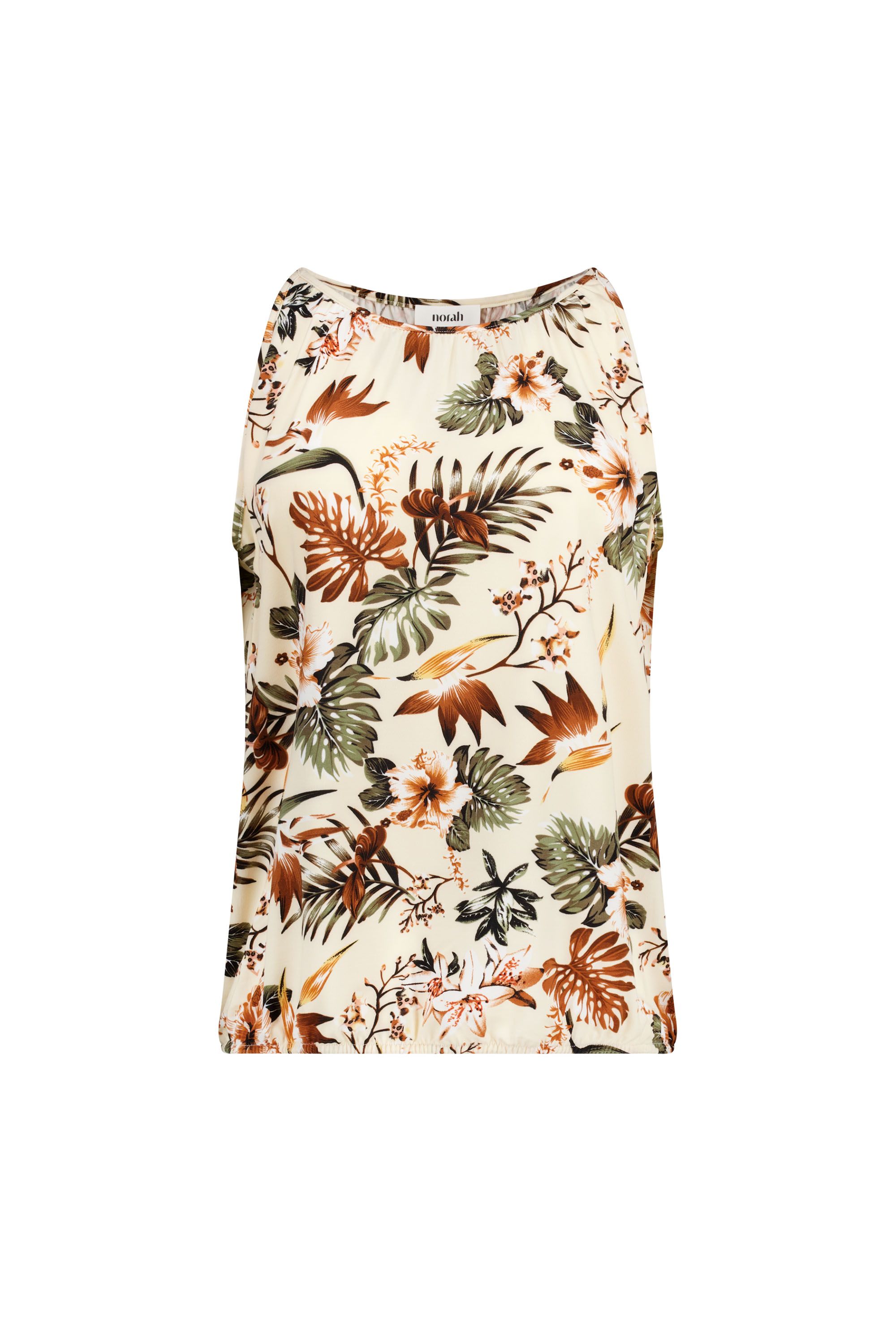 Norah Ecru top met bloemenprint ecru multicolor 218790-122-40