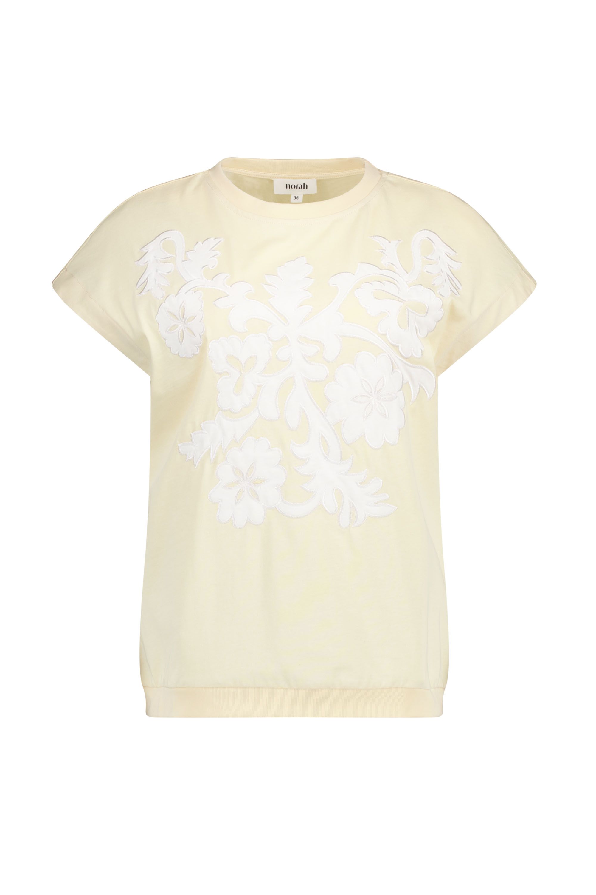 Norah Lichtgeel shirt met borduursels vanilla multicolor 218793-108-44