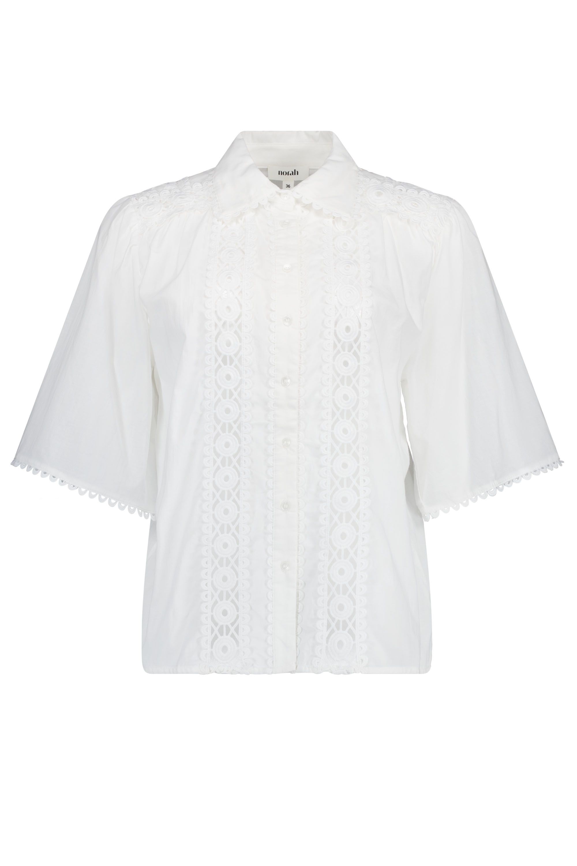 Norah Witte blouse met broderie white 218800-100-34