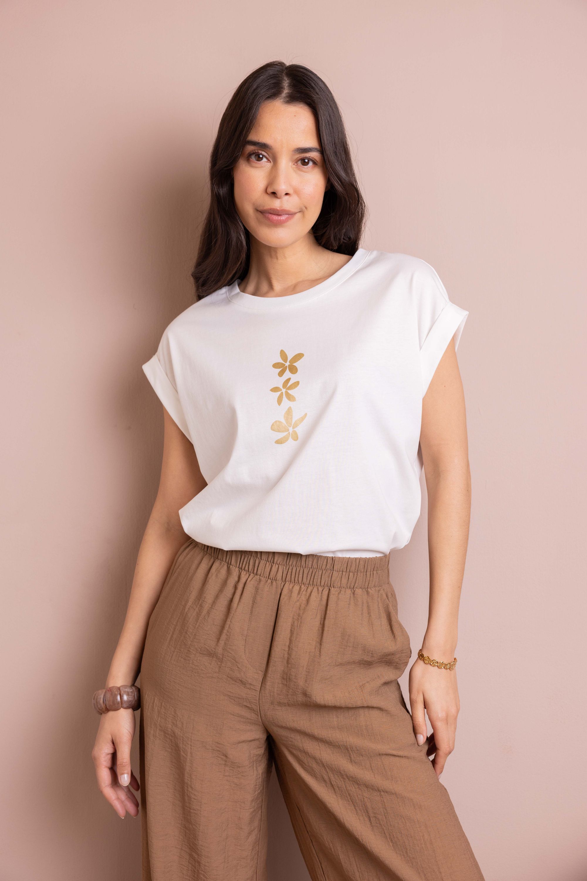 Norah Off-white shirt met bloemen off-white 218803-101-36