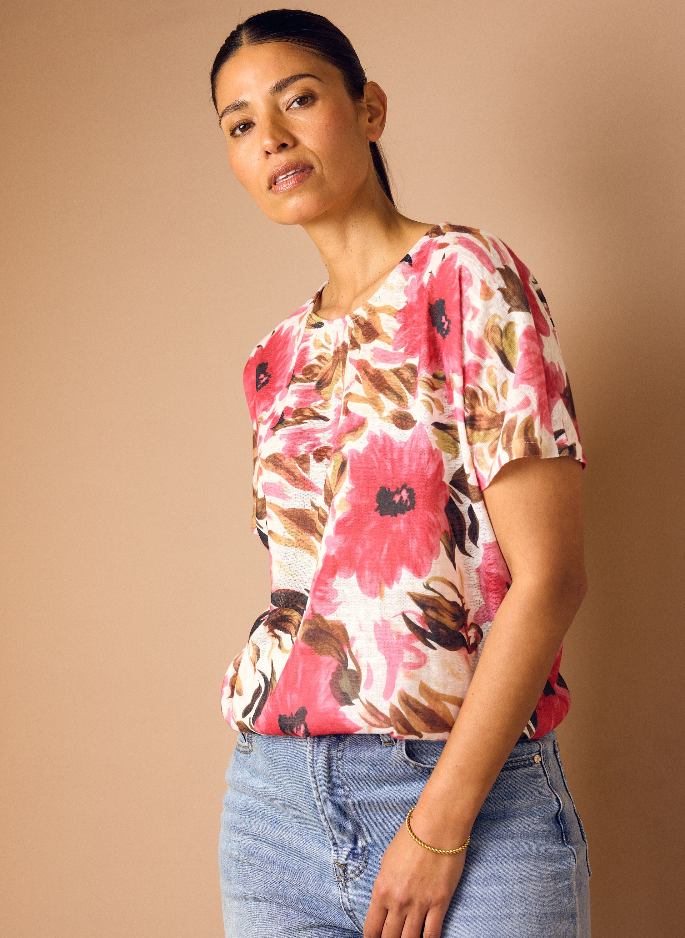 Norah Kleurrijk shirt met bloemen multicolor 218804-002-34