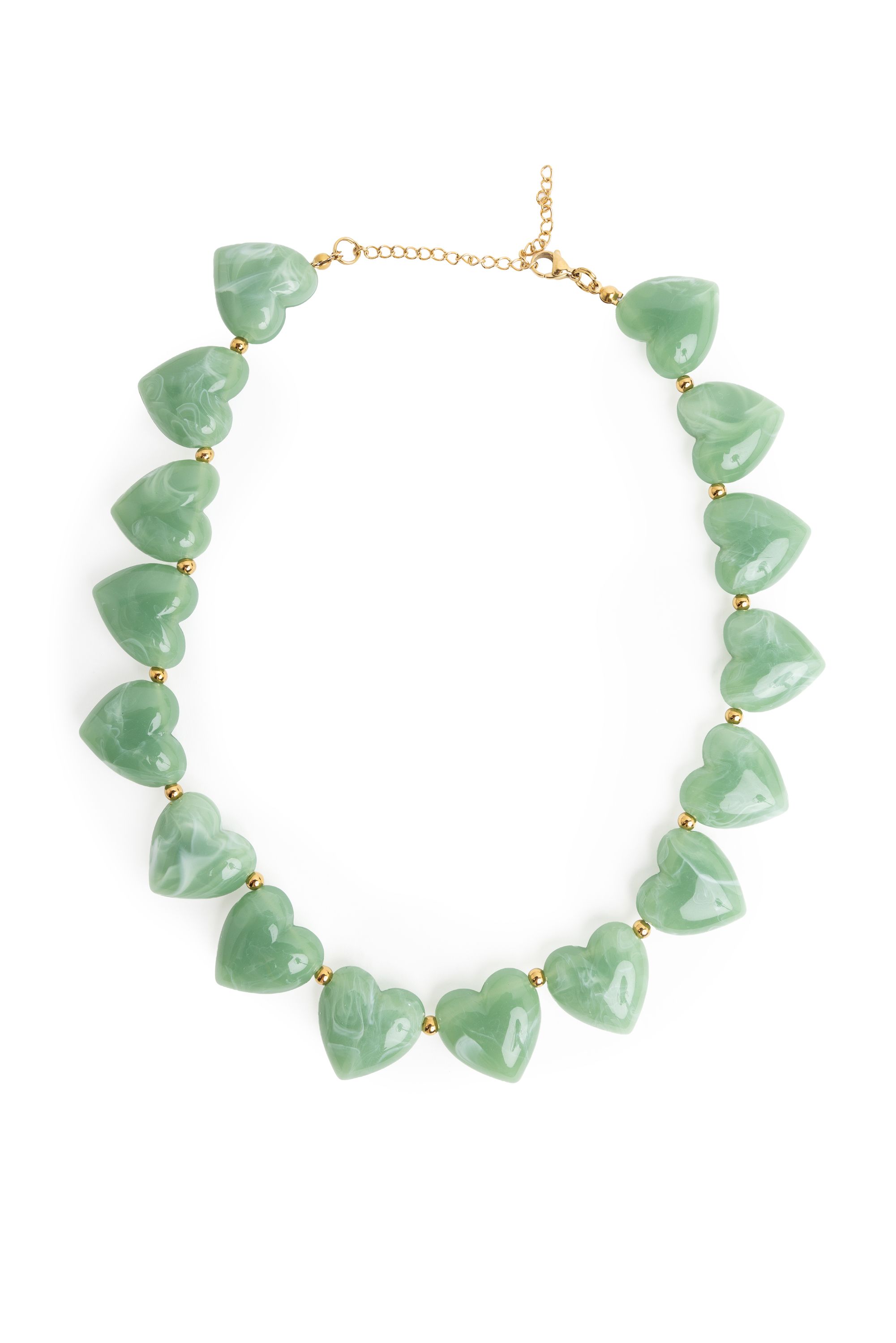 Norah Hartjes kralenketting groen green melange 218809-550-ONE