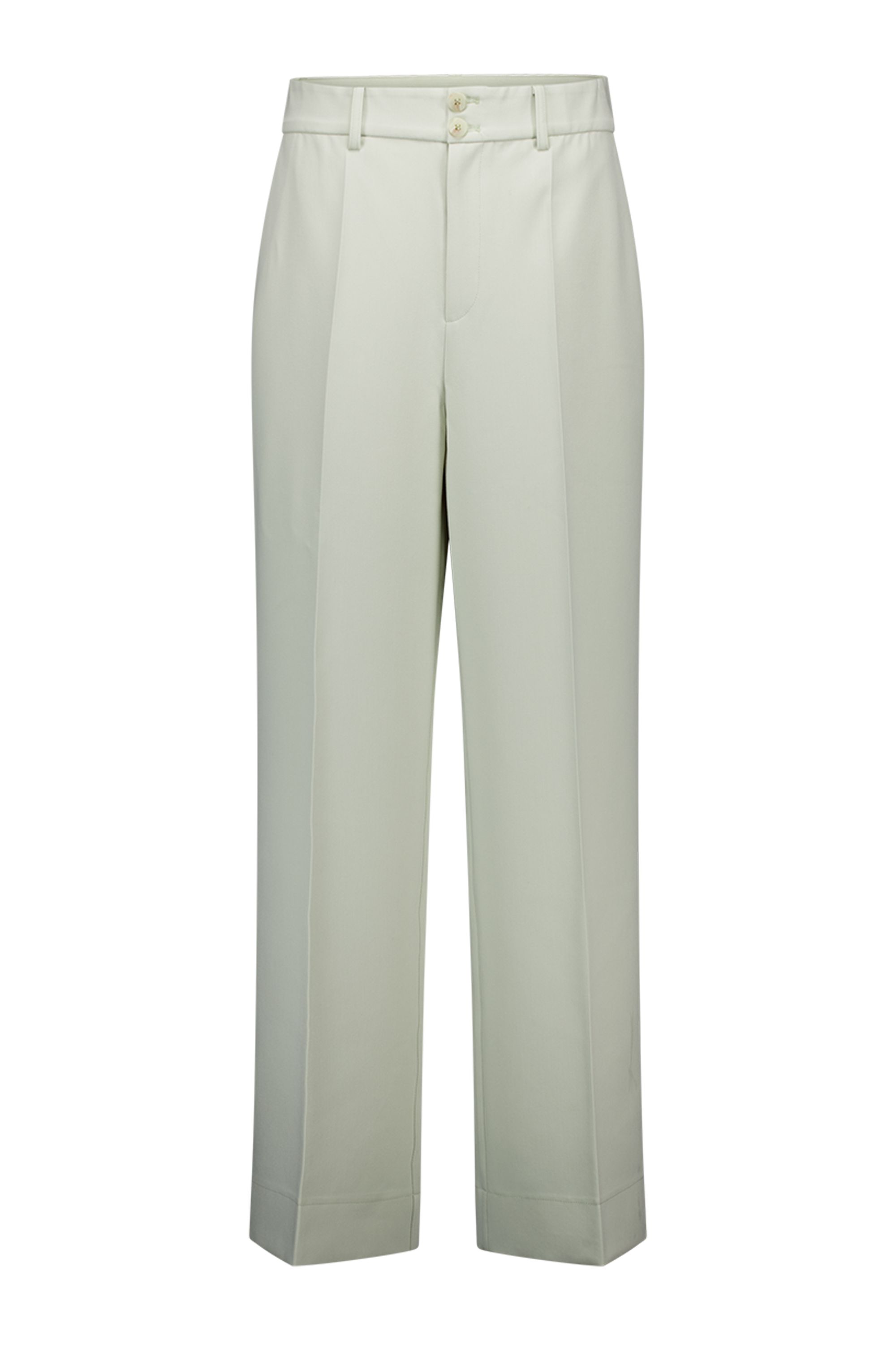 Norah Pastelgroene broek met elastische tailleband pastel green 218812-512-44