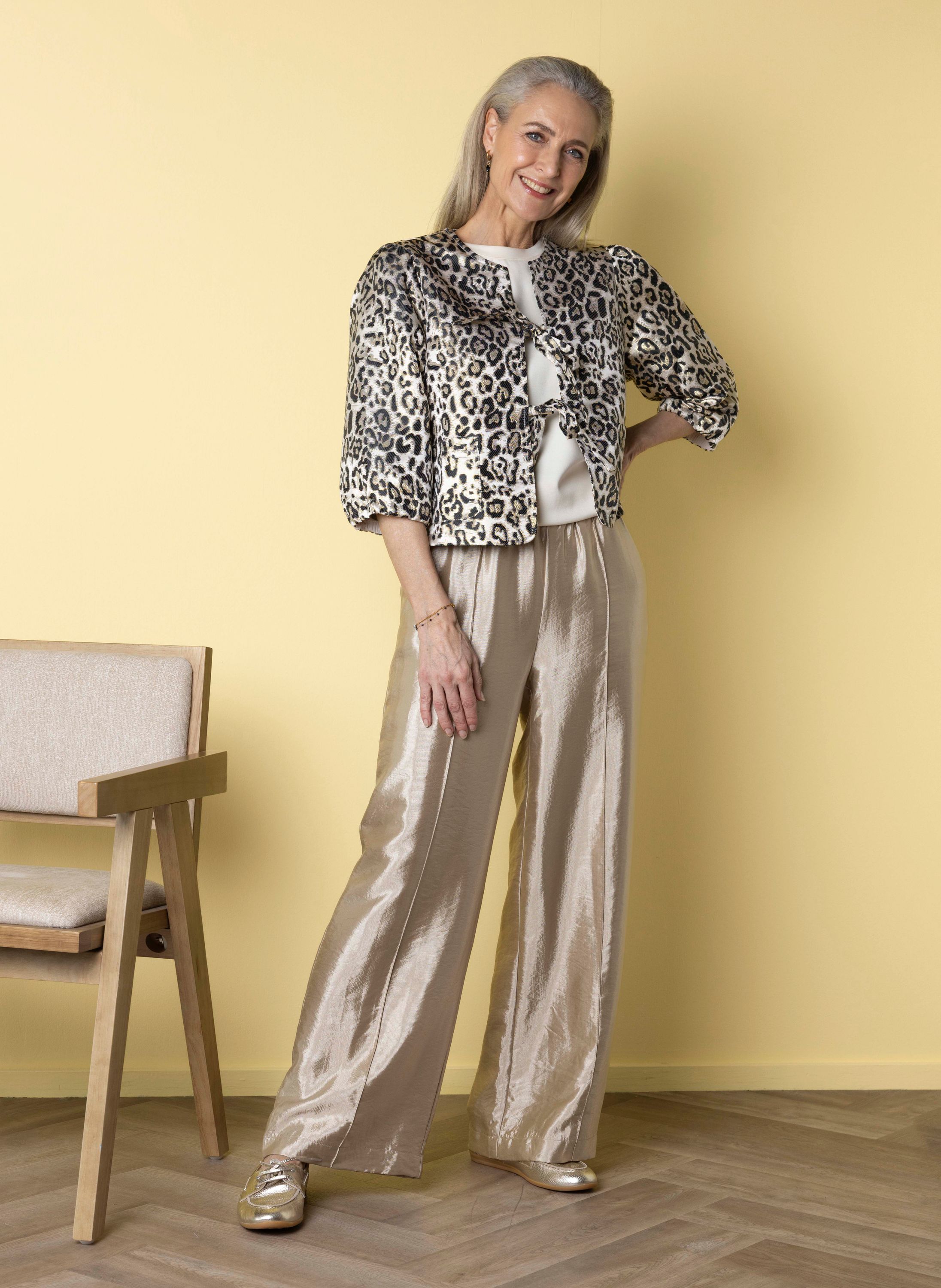 Norah Wide fit broek | Champagnekleurig  light sand 218822-111-42