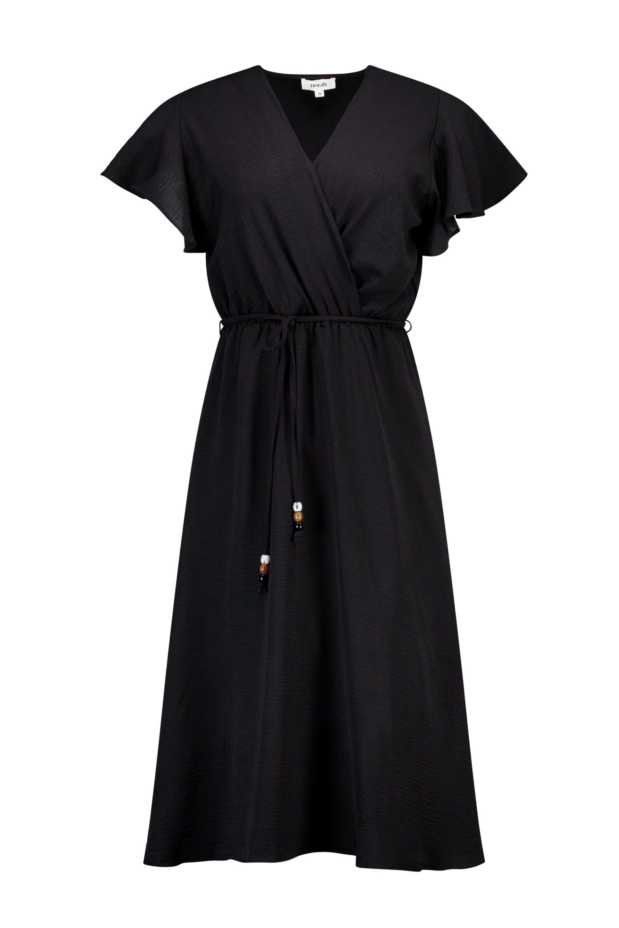 Norah Zwarte midi jurk met ceintuur black 218824-001-38