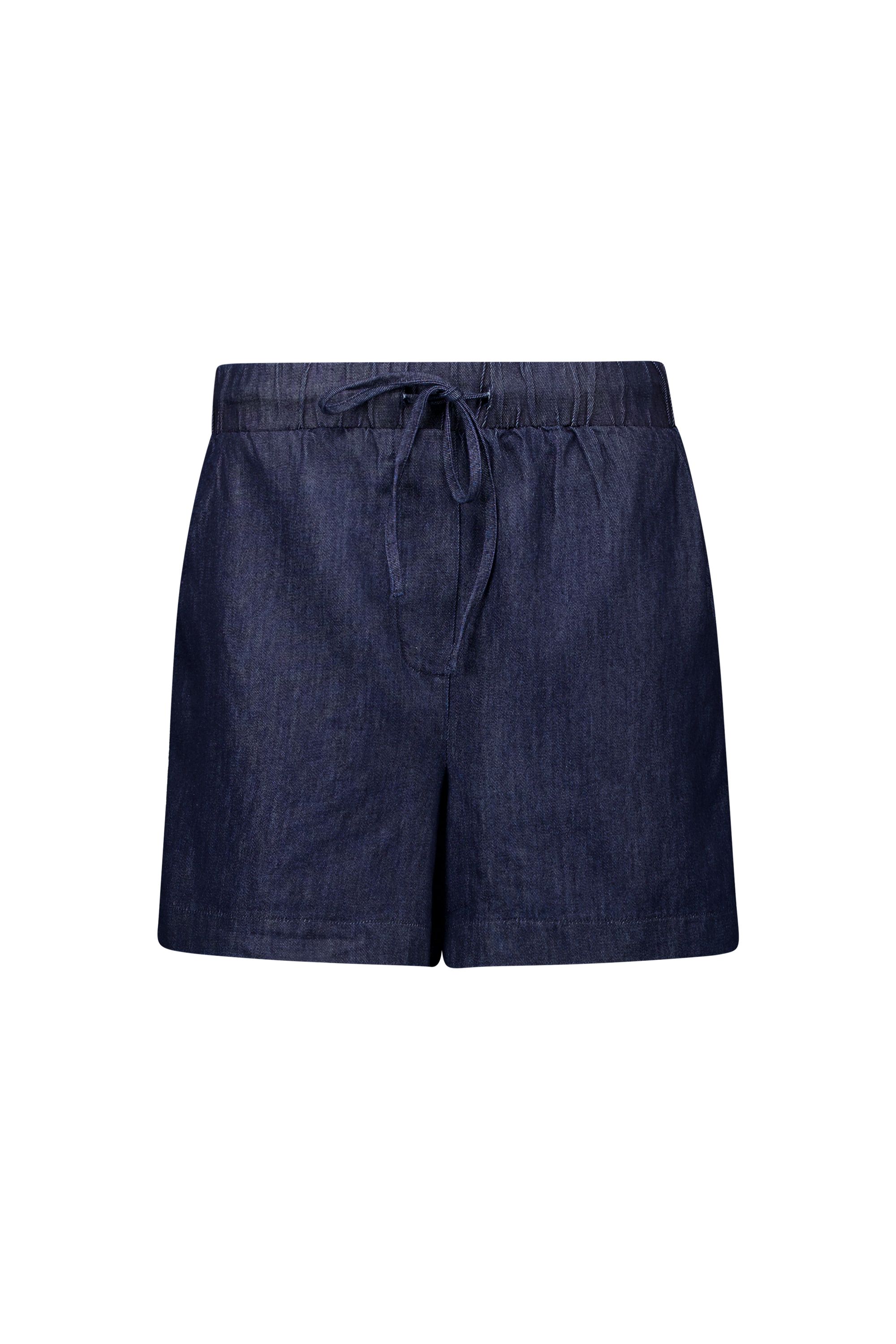 Norah Denim korte broek met strikkoord dark denim 218830-480-44