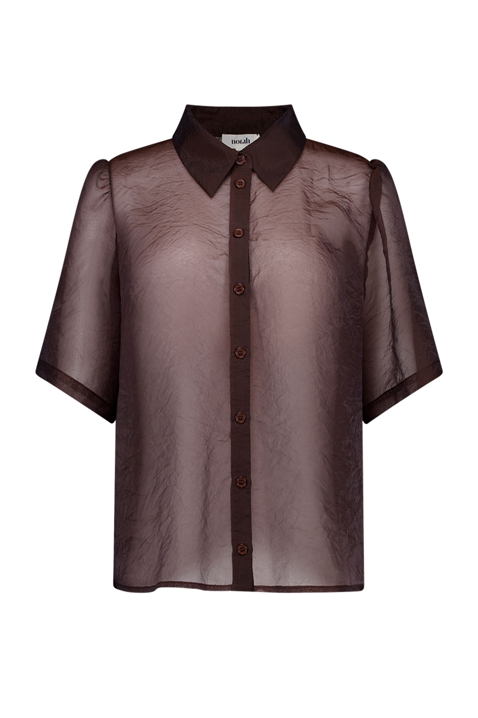 Norah Bruine transparante blouse brown 218847-200-34