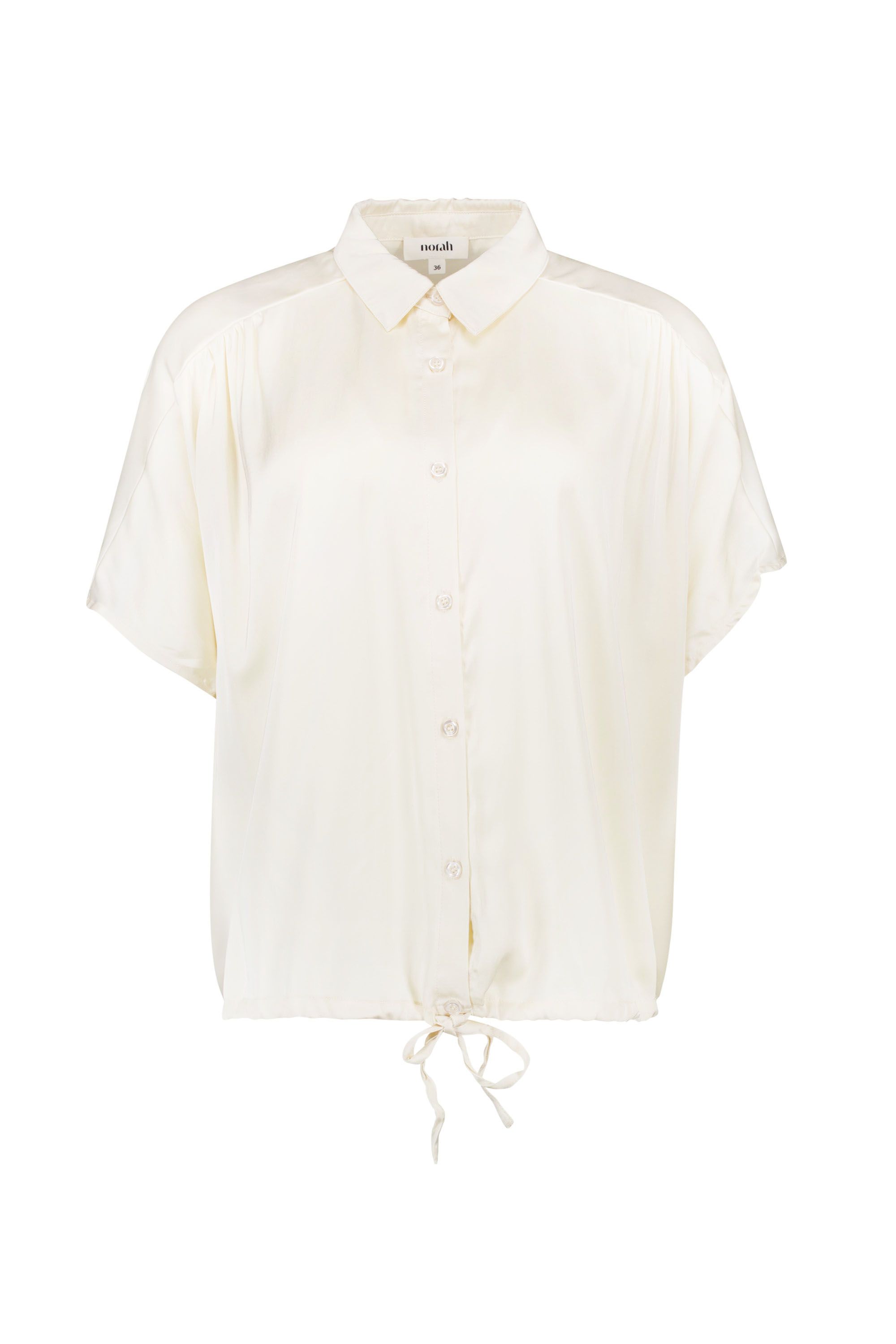 Norah Ecru satijnen blouse  ecru 218849-102